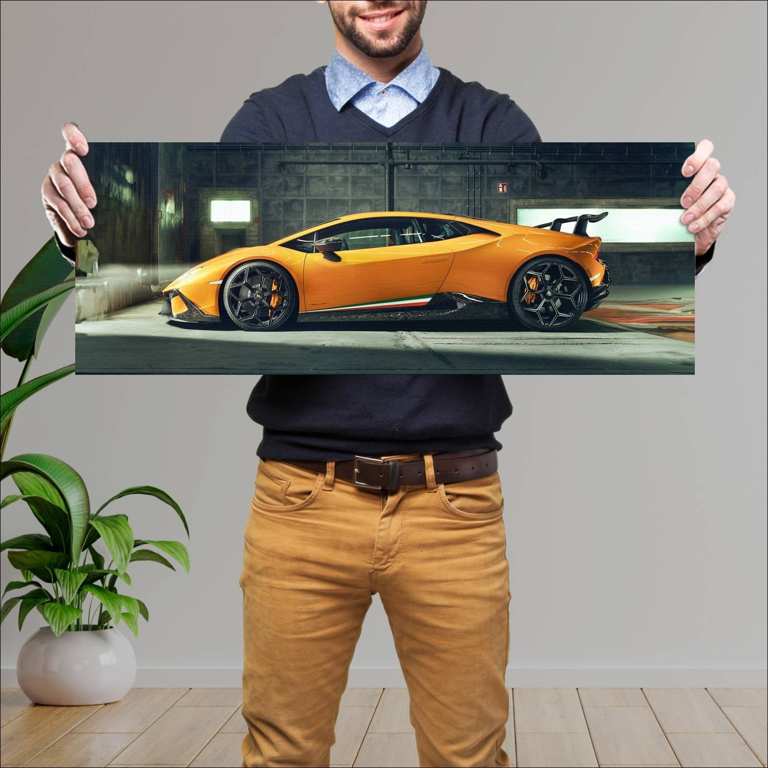 Cuadro grande 30x80cm 2018 lamborghini huracan per 420 Lamborghini