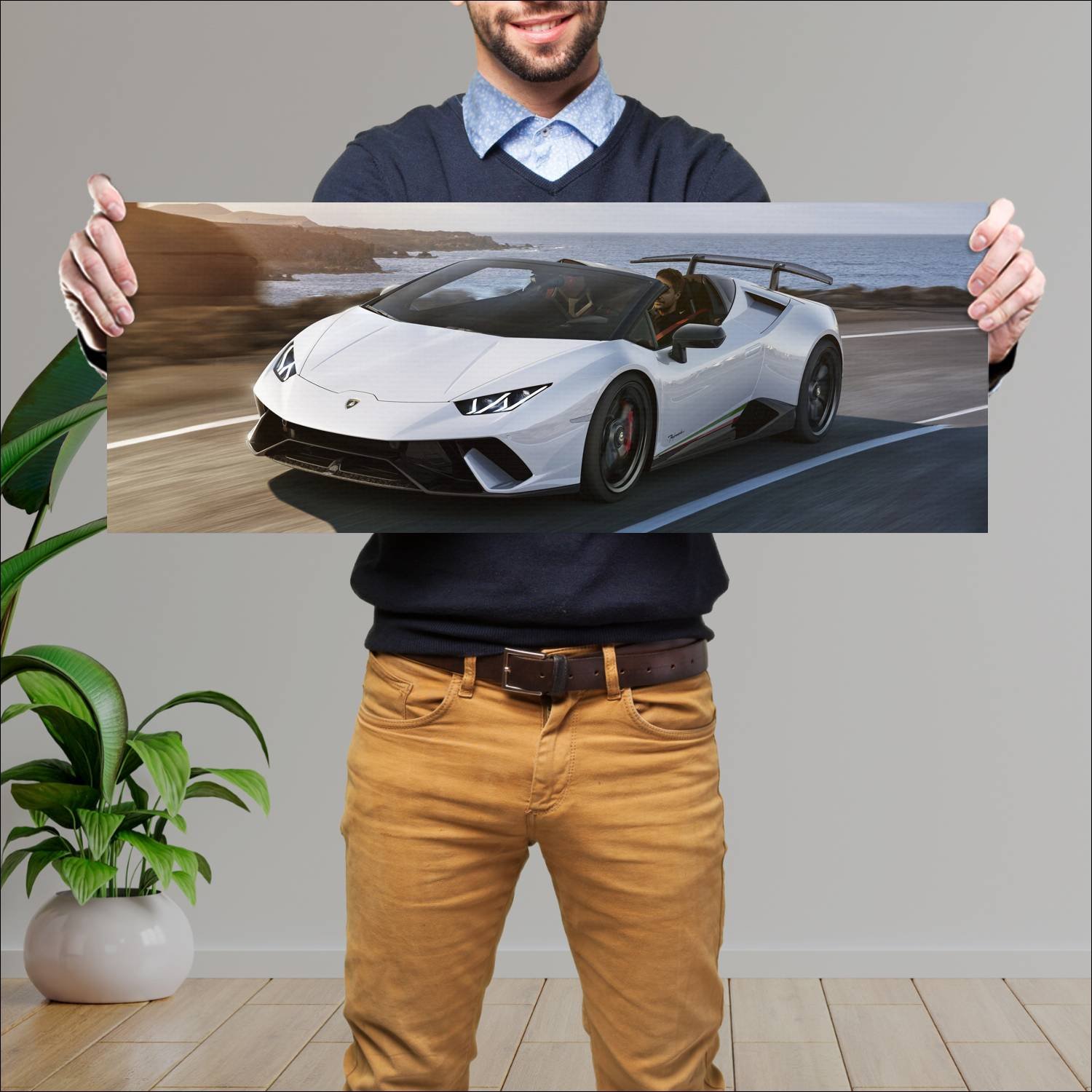 Cuadro grande 30x80cm 2018 lamborghini huracan per 422 Lamborghini