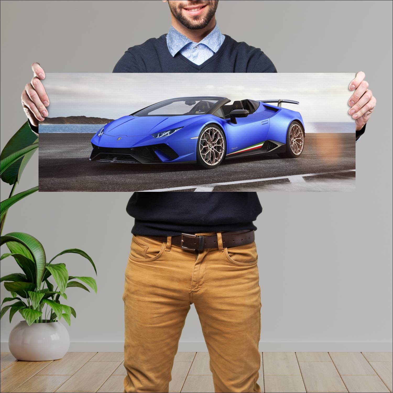 Cuadro grande 30x80cm 2018 lamborghini huracan per 423 Lamborghini
