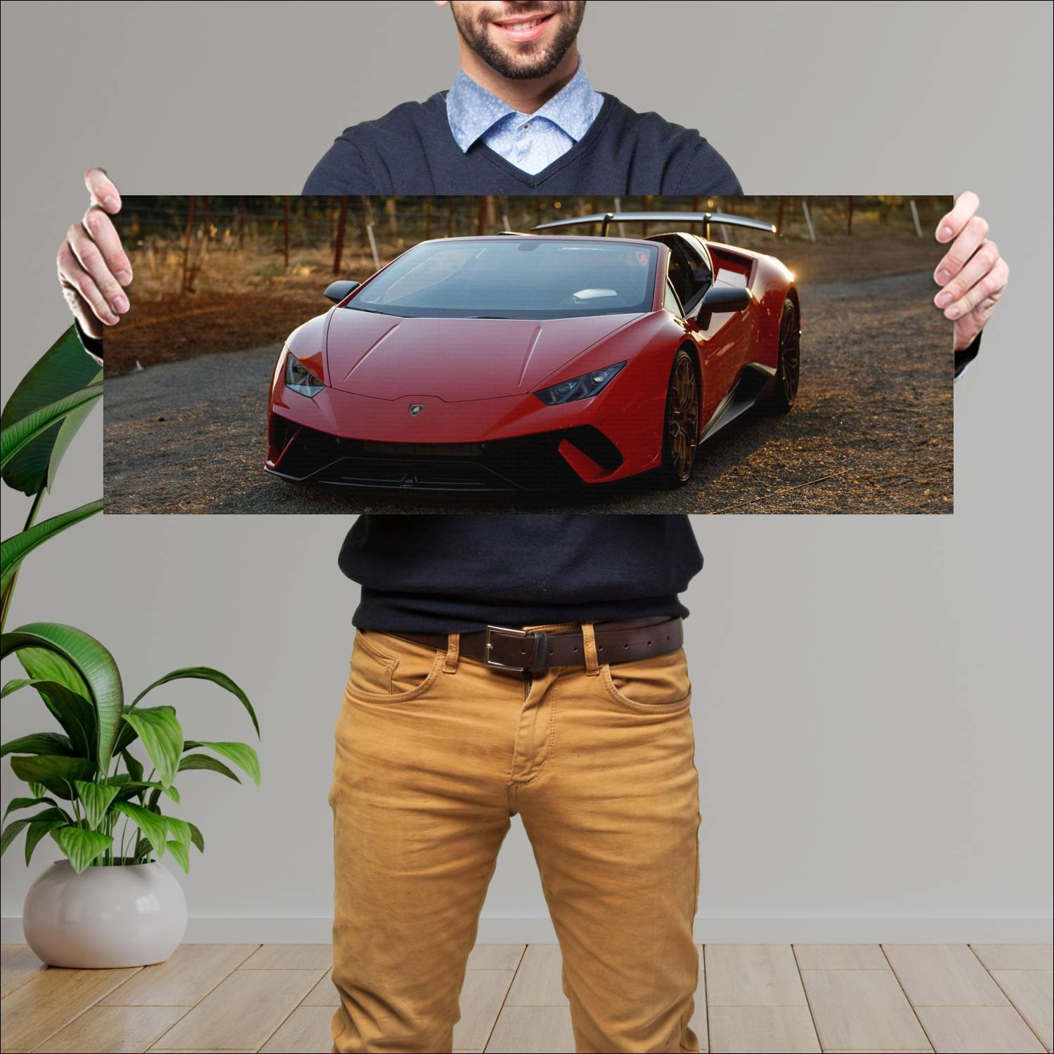 Cuadro grande 30x80cm 2018 lamborghini huracan per 424 Lamborghini