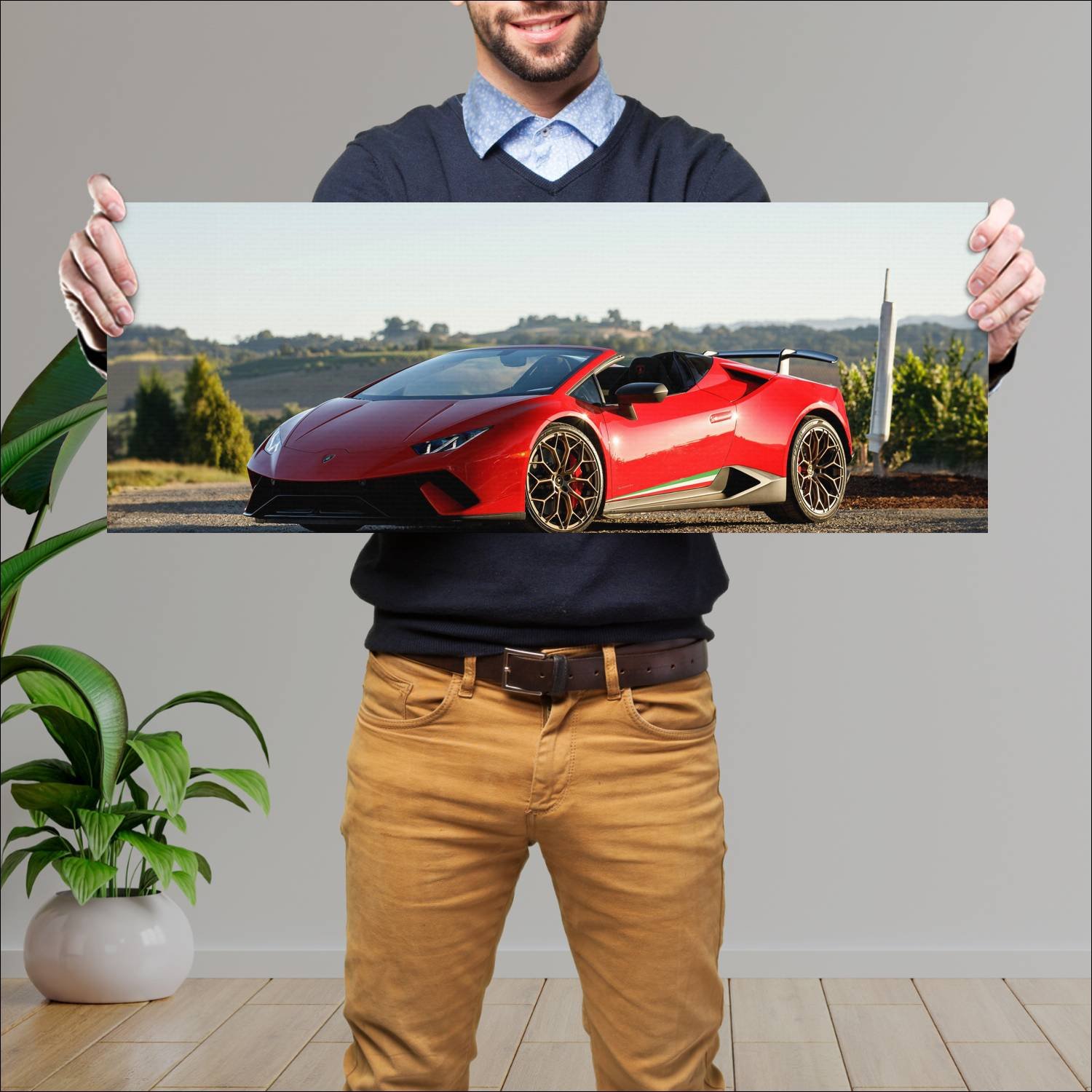 Cuadro grande 30x80cm 2018 lamborghini huracan per 425 Lamborghini