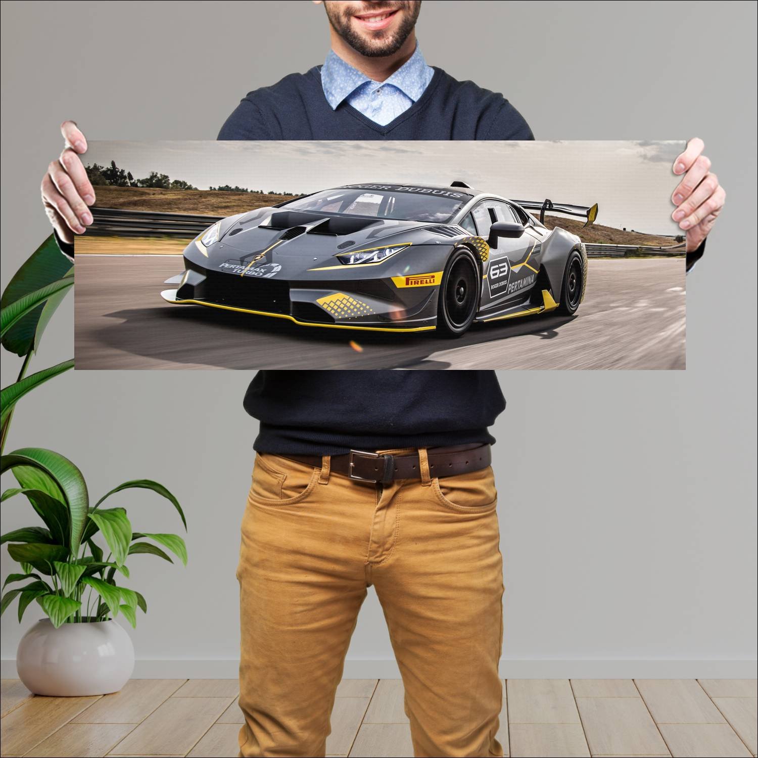 Cuadro grande 30x80cm 2018 lamborghini huracan sup 426 Lamborghini