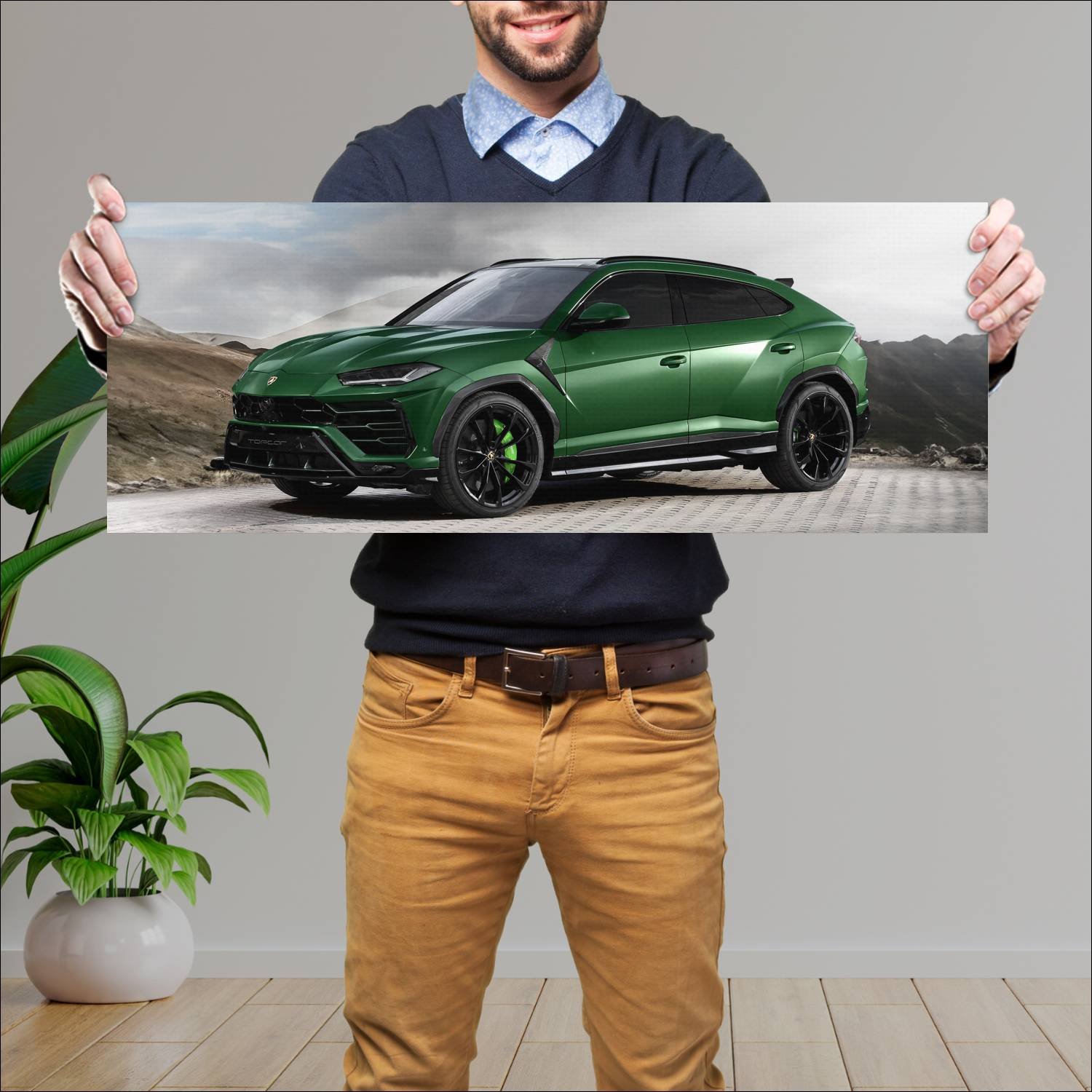Cuadro grande 30x80cm 2018 lamborghini urus by top 434 Lamborghini