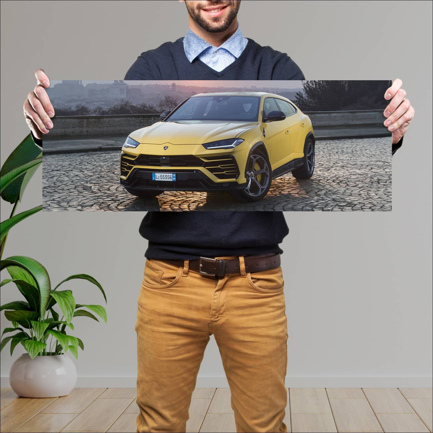 Cuadro grande 30x80cm 2018 lamborghini urus carbon 436 Lamborghini