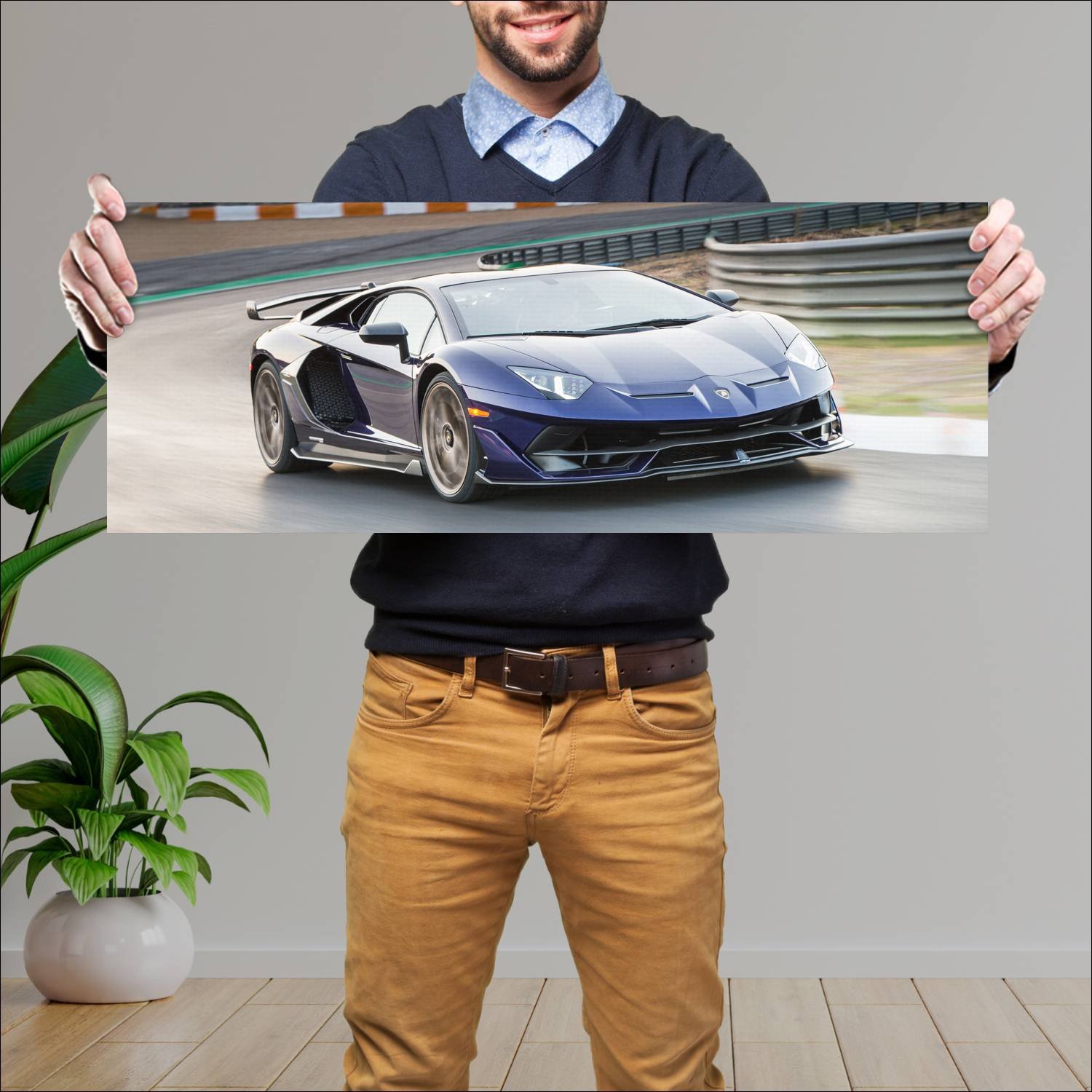 Cuadro grande 30x80cm 2019 lamborghini aventador s 449 Lamborghini