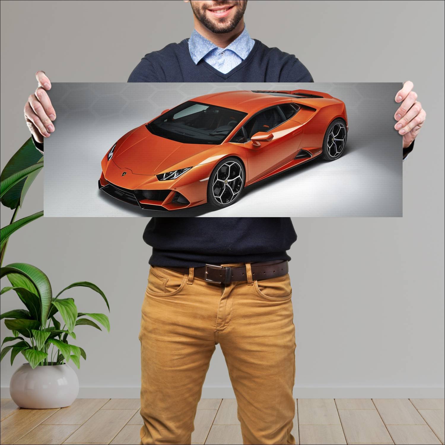 Cuadro grande 30x80cm 2019 lamborghini huracan evo 452 Lamborghini