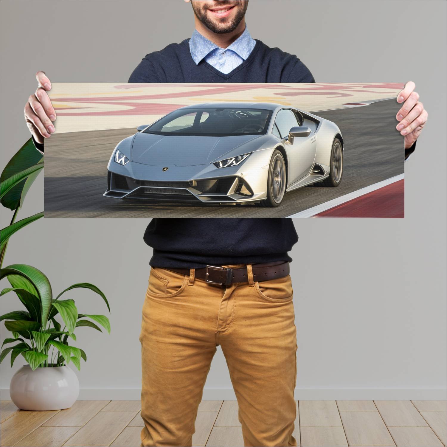 Cuadro grande 30x80cm 2019 lamborghini huracan evo 455 Lamborghini