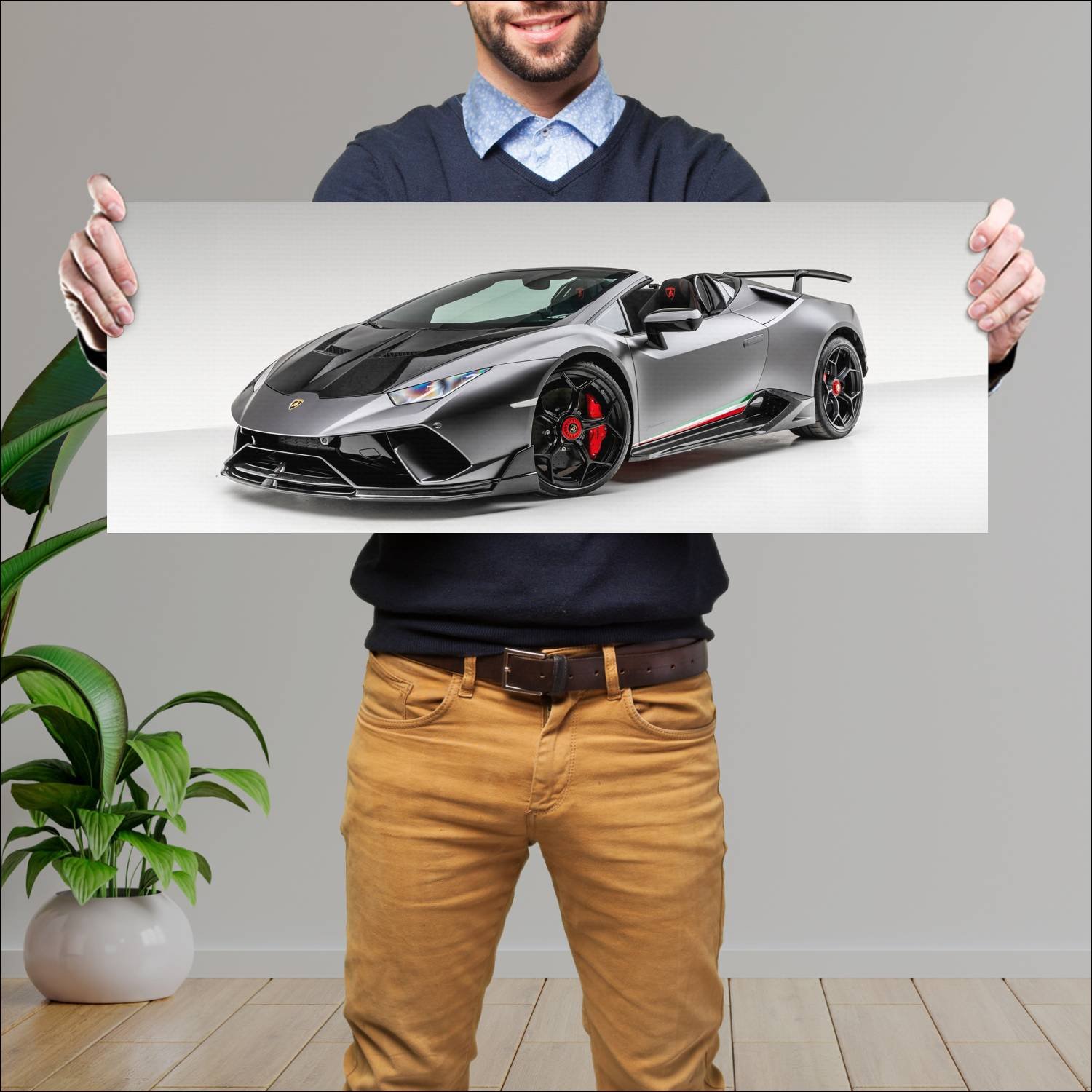 Cuadro grande 30x80cm 2019 lamborghini huracan per 457 Lamborghini