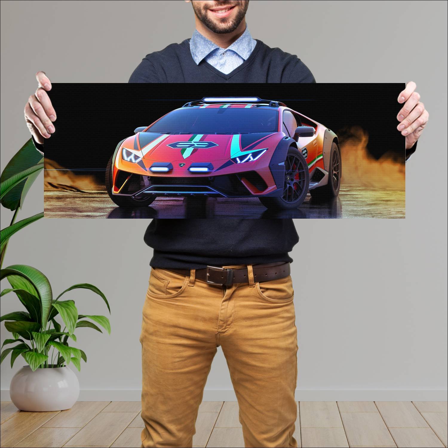Cuadro grande 30x80cm 2019 lamborghini huracan ste 459 Lamborghini