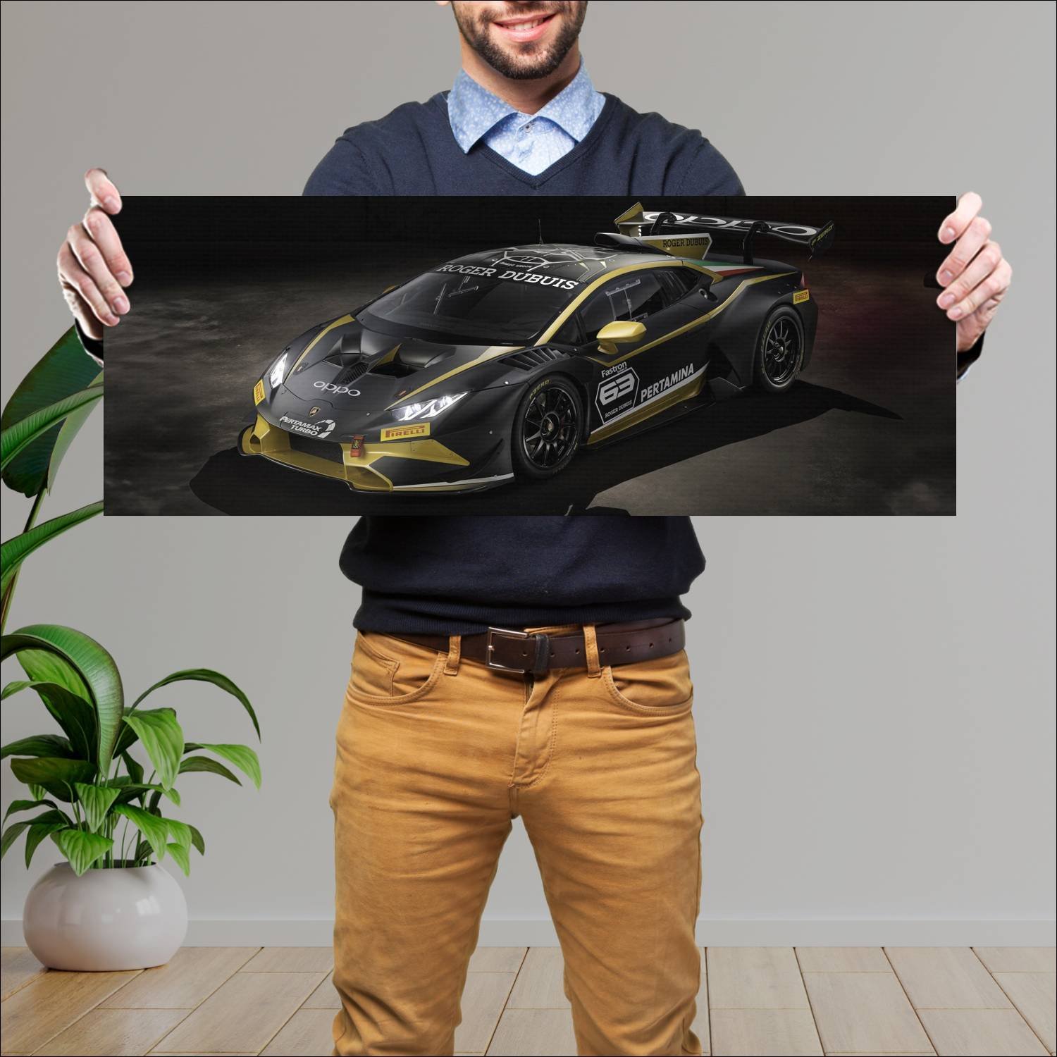 Cuadro grande 30x80cm 2019 lamborghini huracan sup 460 Lamborghini
