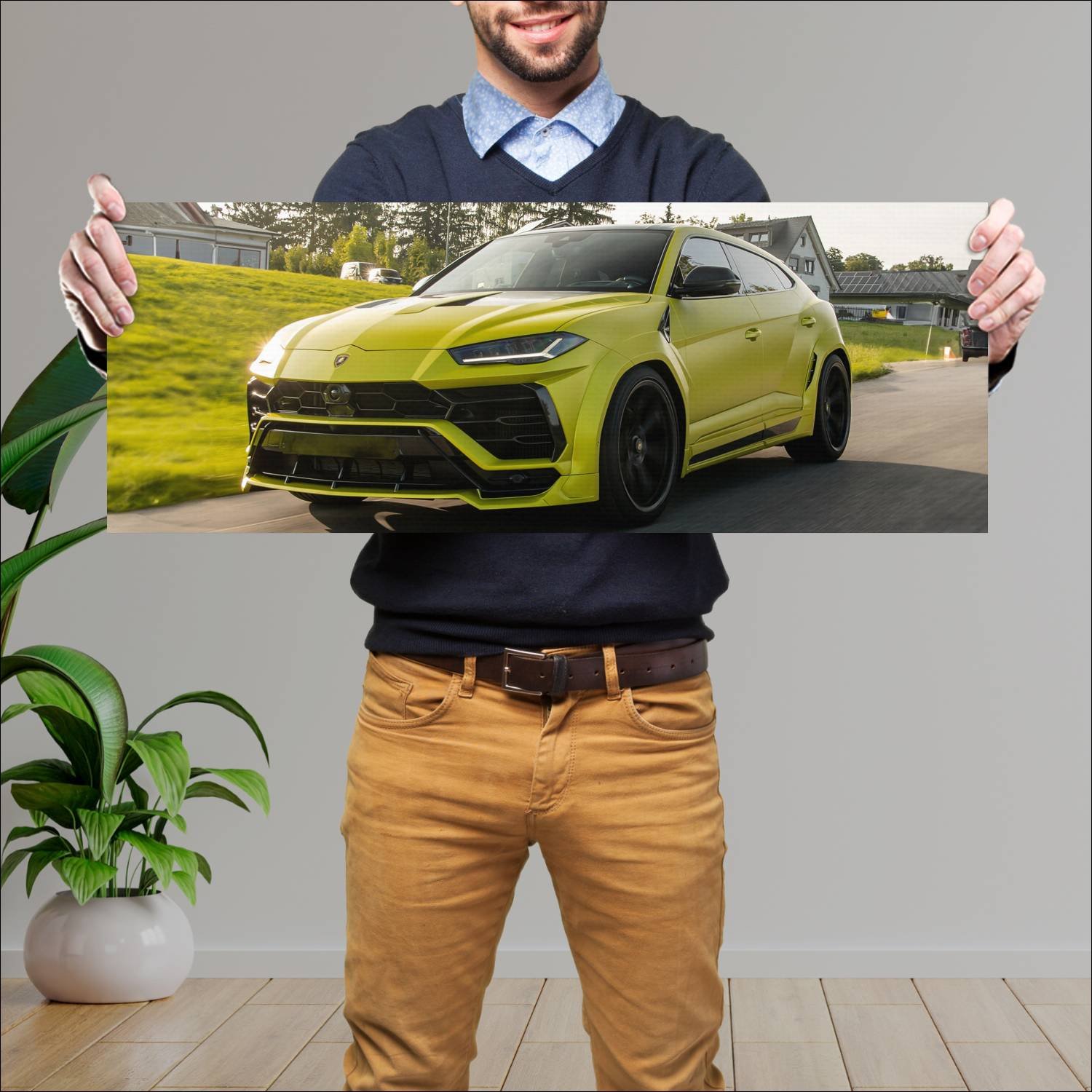 Cuadro grande 30x80cm 2019 lamborghini urus esteso 467 Lamborghini