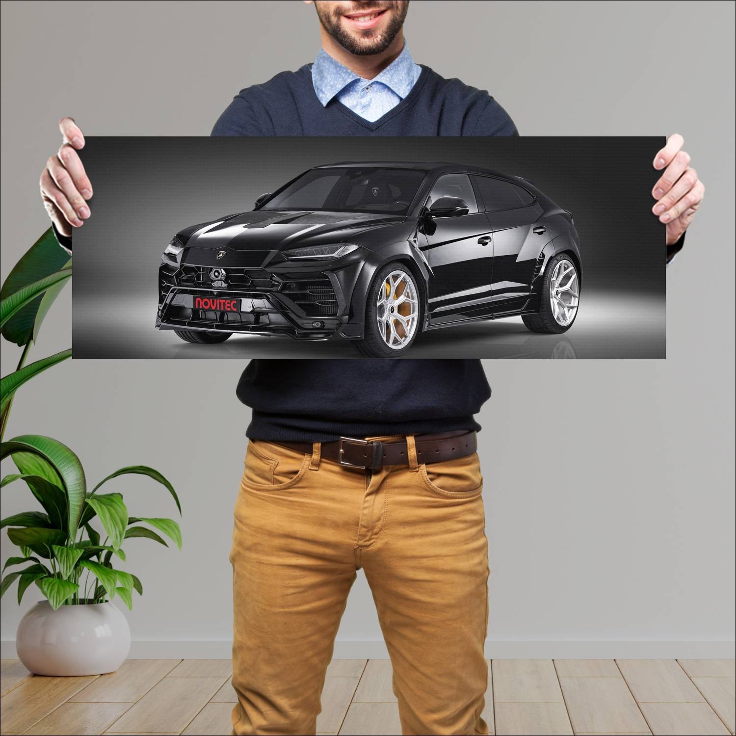 Cuadro grande 30x80cm 2019 lamborghini urus esteso 469 Lamborghini