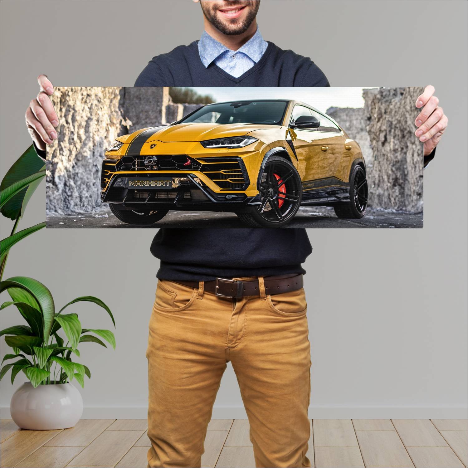 Cuadro grande 30x80cm 2019 manhart urus 800 auto 474 Lamborghini