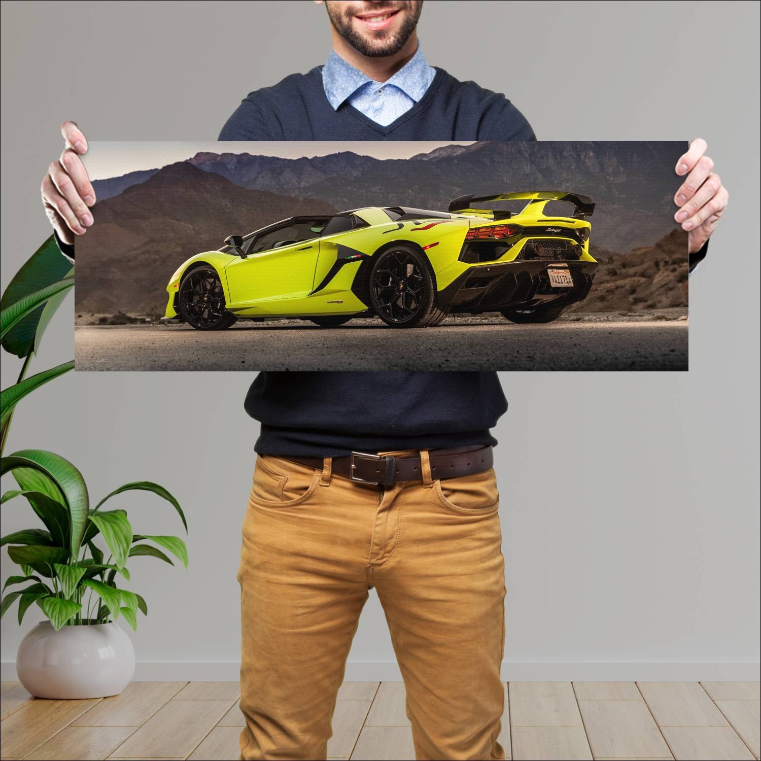 Cuadro grande 30x80cm 2020 lamborghini aventador s 482 Lamborghini