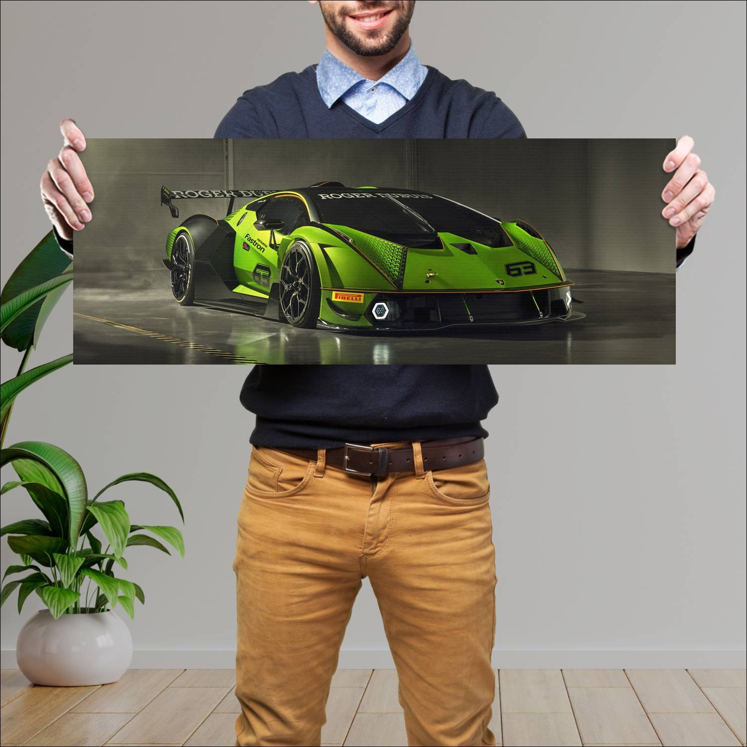 Cuadro grande 30x80cm 2020 lamborghini essenza scv 485 Lamborghini