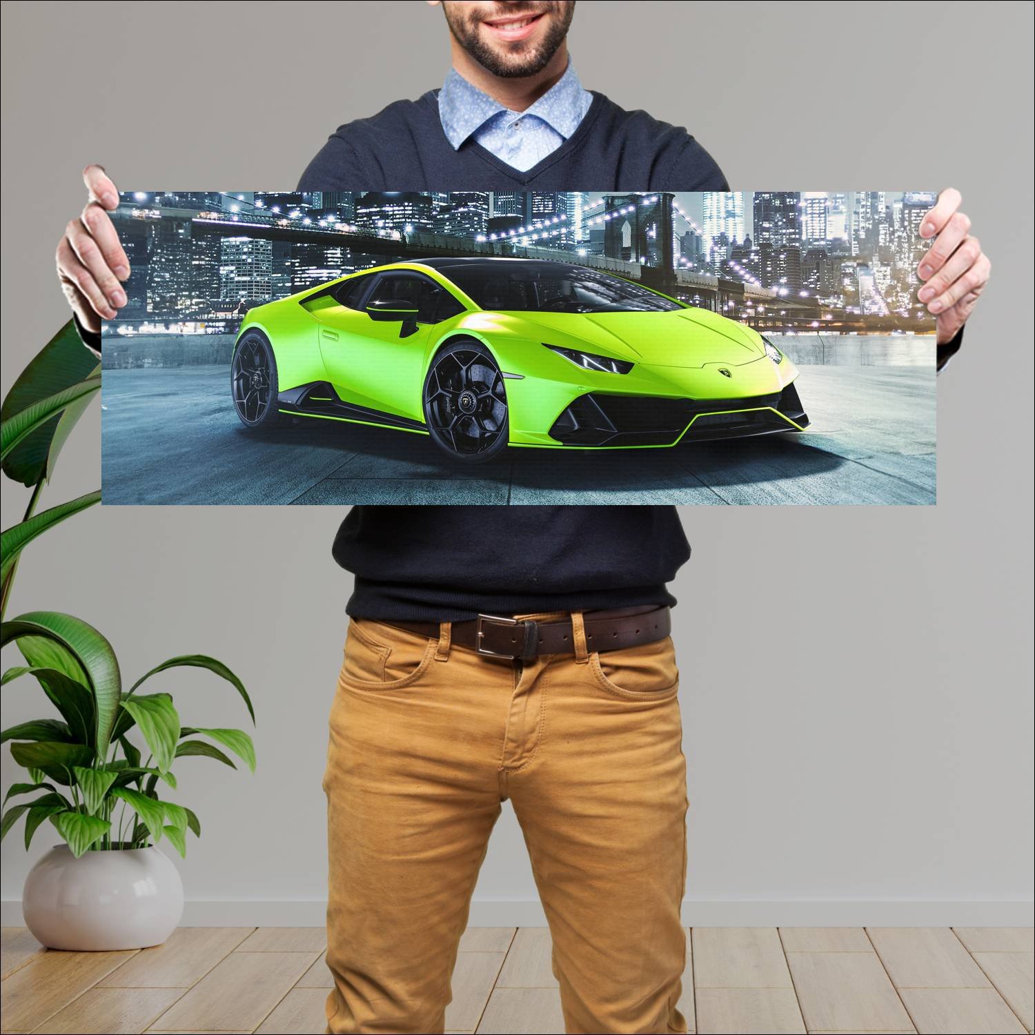 Cuadro grande 30x80cm 2020 lamborghini huracan evo 487 Lamborghini