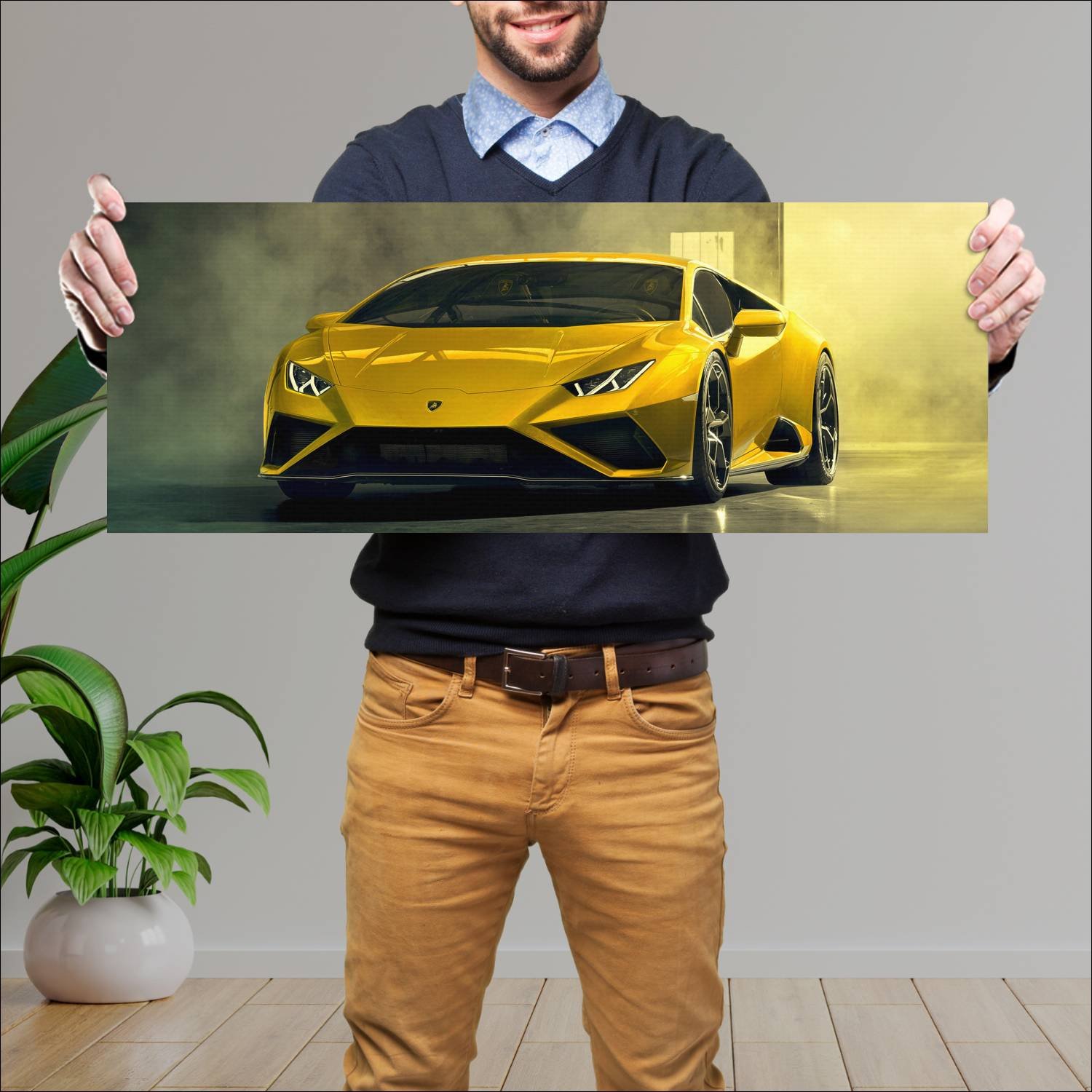 Cuadro grande 30x80cm 2020 lamborghini huracan evo 490 Lamborghini