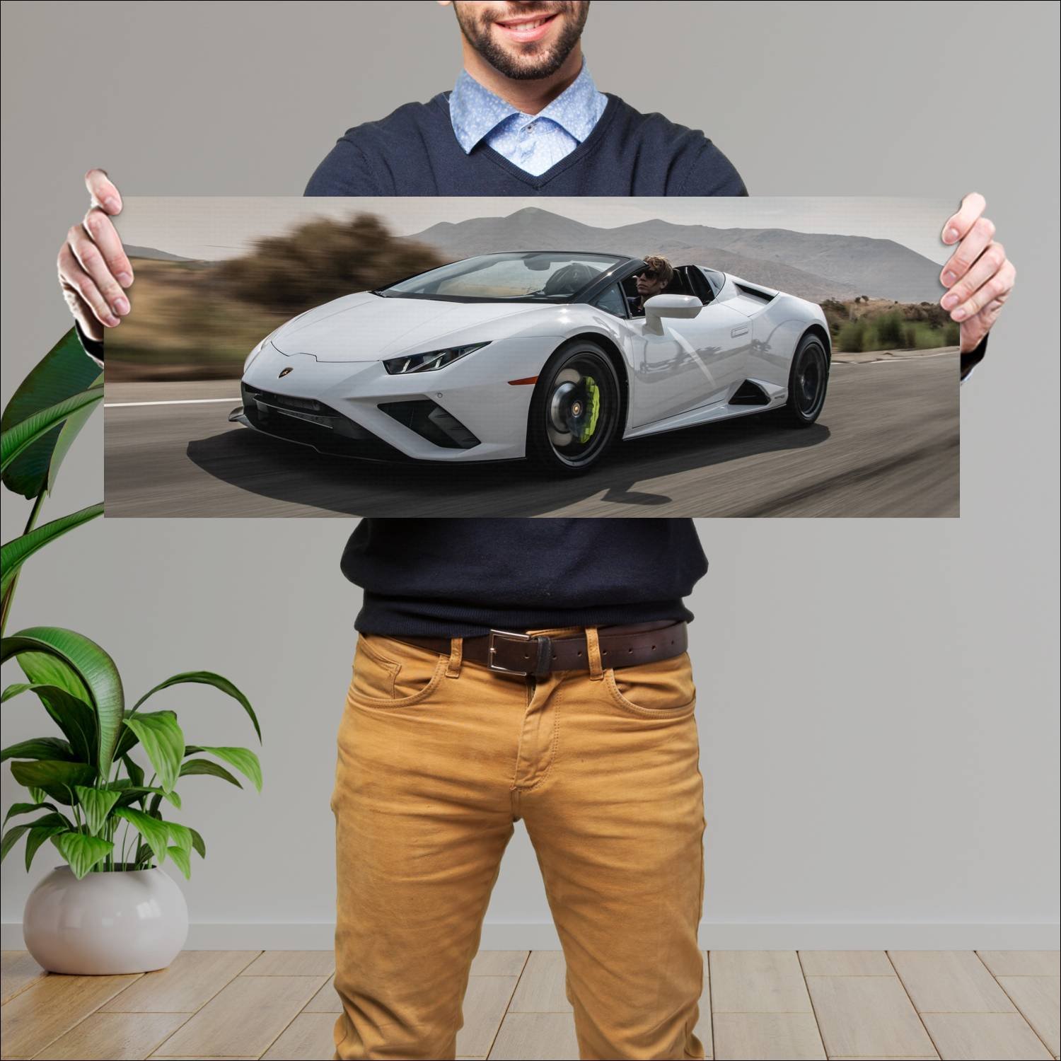 Cuadro grande 30x80cm 2020 lamborghini huracan evo 493 Lamborghini