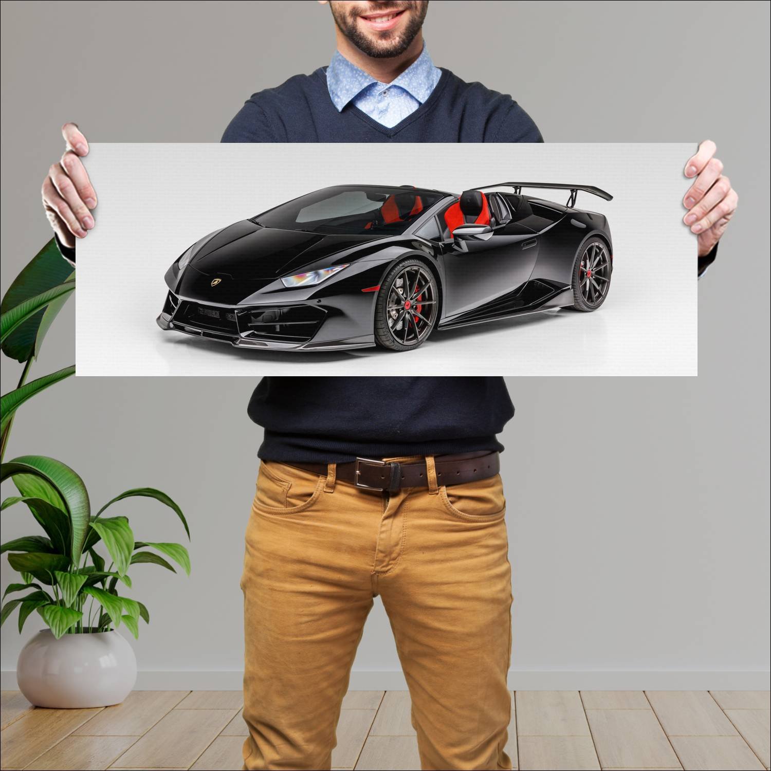 Cuadro grande 30x80cm 2020 lamborghini huracan spy 499 Lamborghini