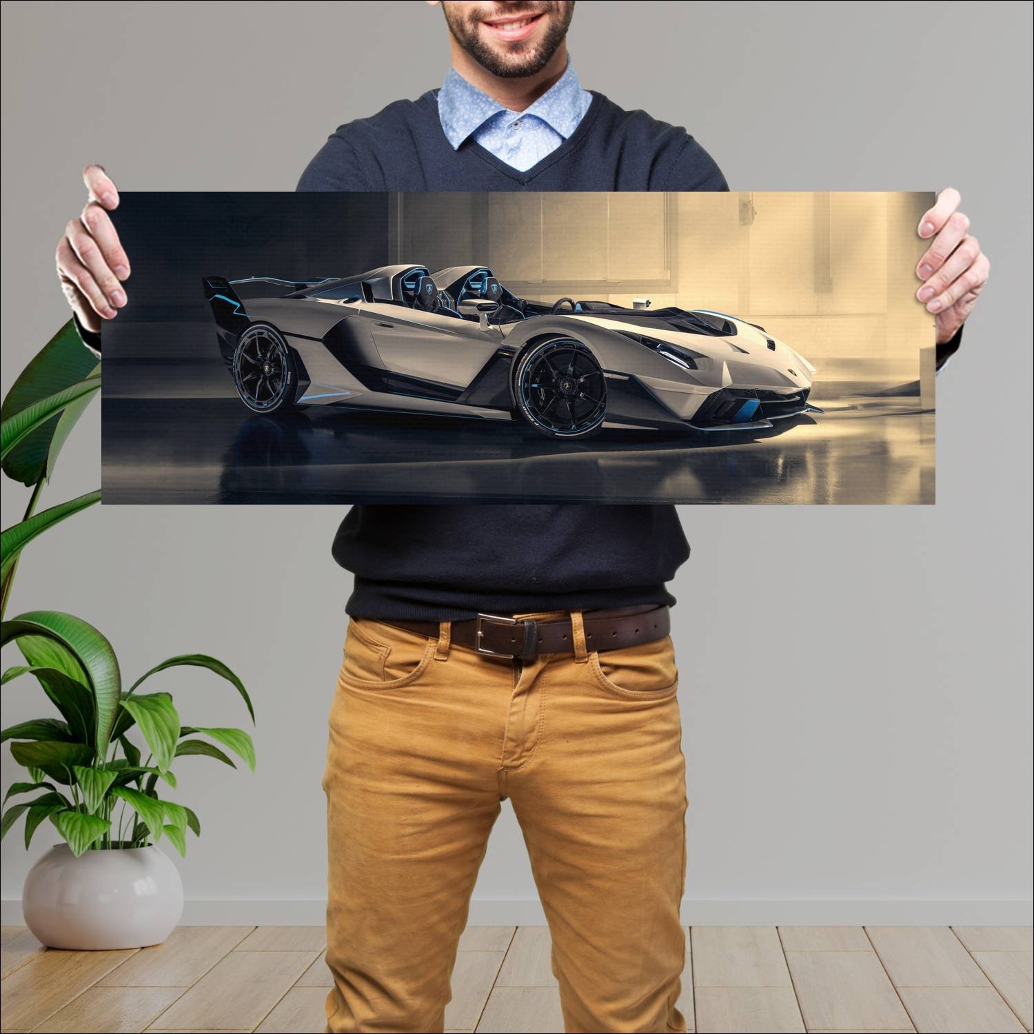 Cuadro grande 30x80cm 2020 lamborghini sc20 auto 500 Lamborghini