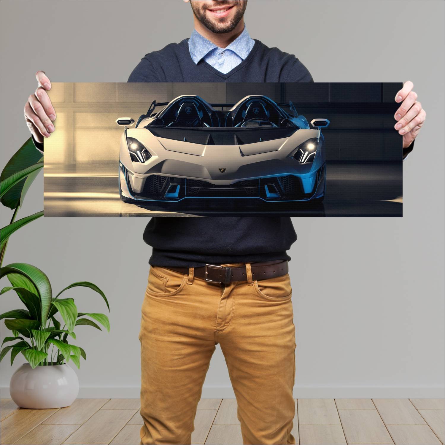 Cuadro grande 30x80cm 2020 lamborghini sc20 auto 502 Lamborghini