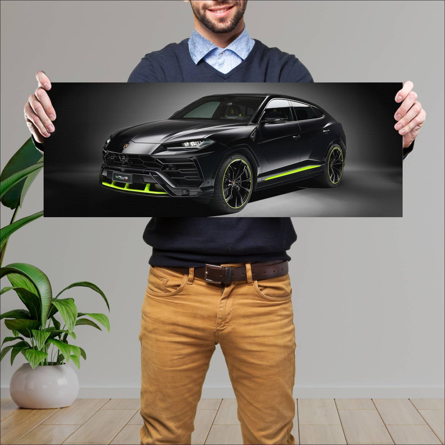 Cuadro grande 30x80cm 2020 lamborghini urus graphi 507 Lamborghini