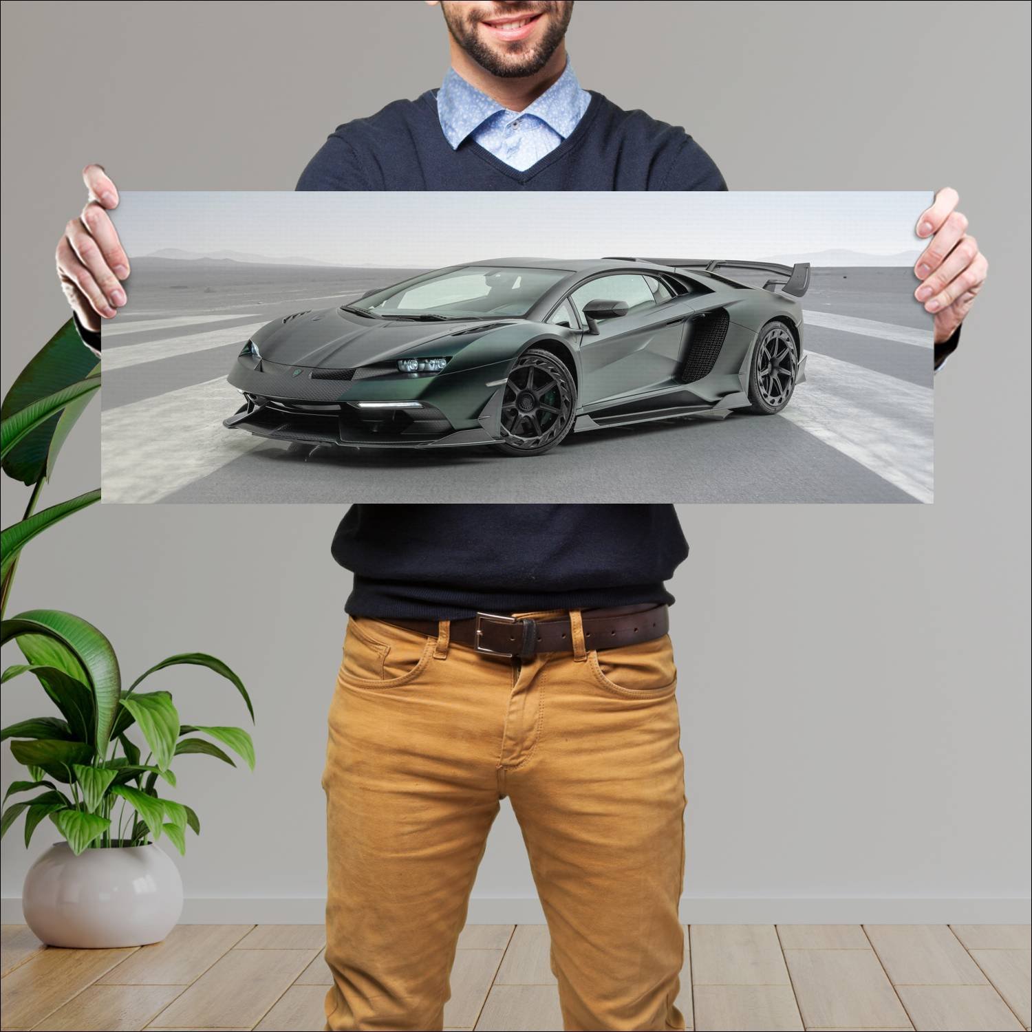 Cuadro grande 30x80cm 2020 mansory cabrera auto 511 Lamborghini