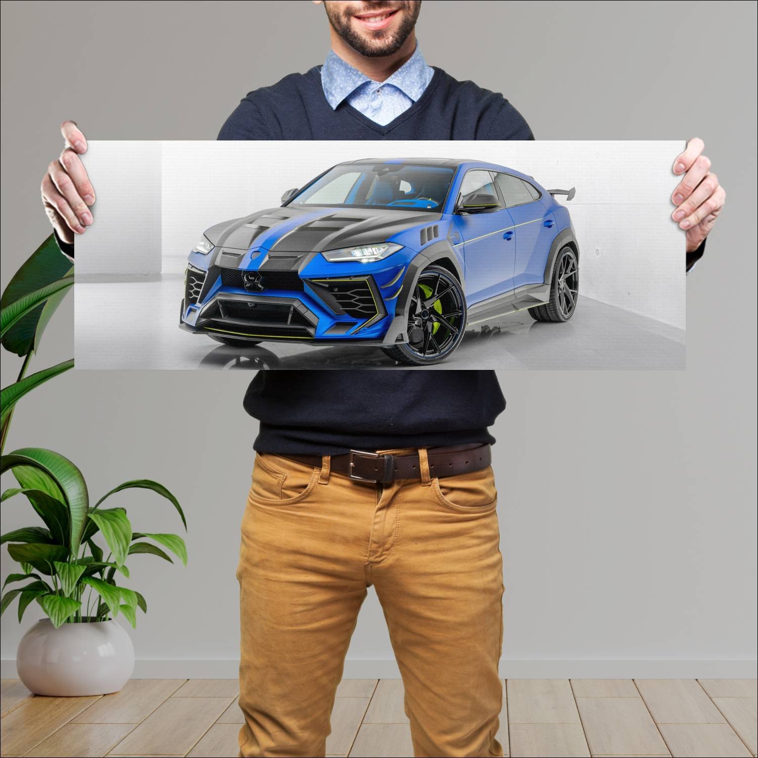 Cuadro grande 30x80cm 2020 mansory venatus auto 512 Lamborghini