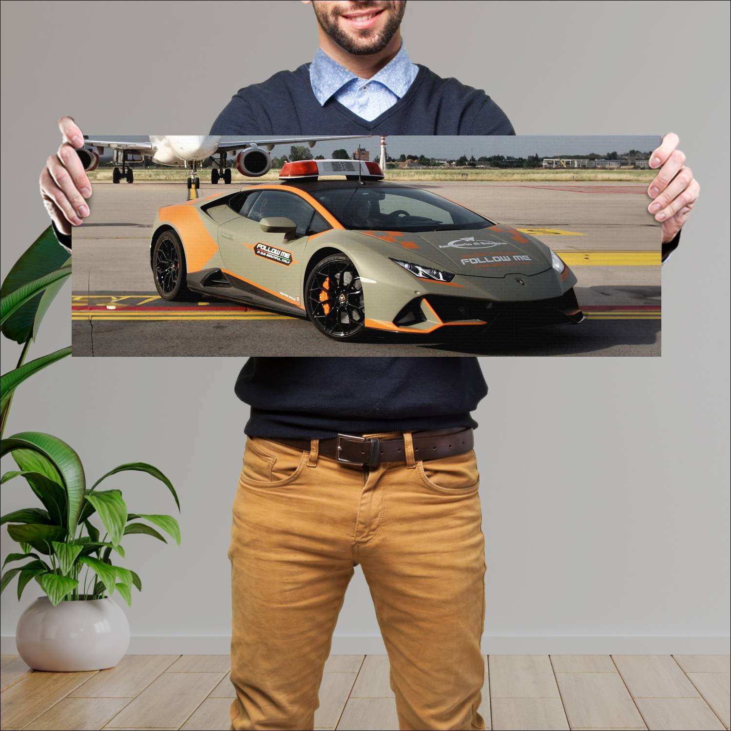 Cuadro grande 30x80cm 2021 lamborghini huracan evo 522 Lamborghini
