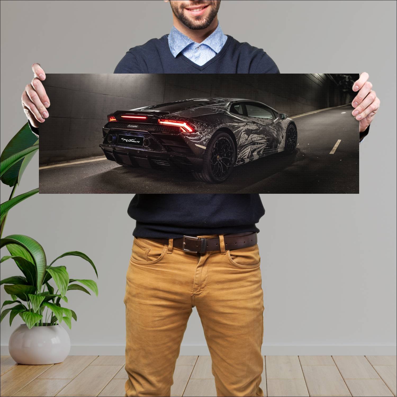 Cuadro grande 30x80cm 2021 lamborghini huracan evo 525 Lamborghini