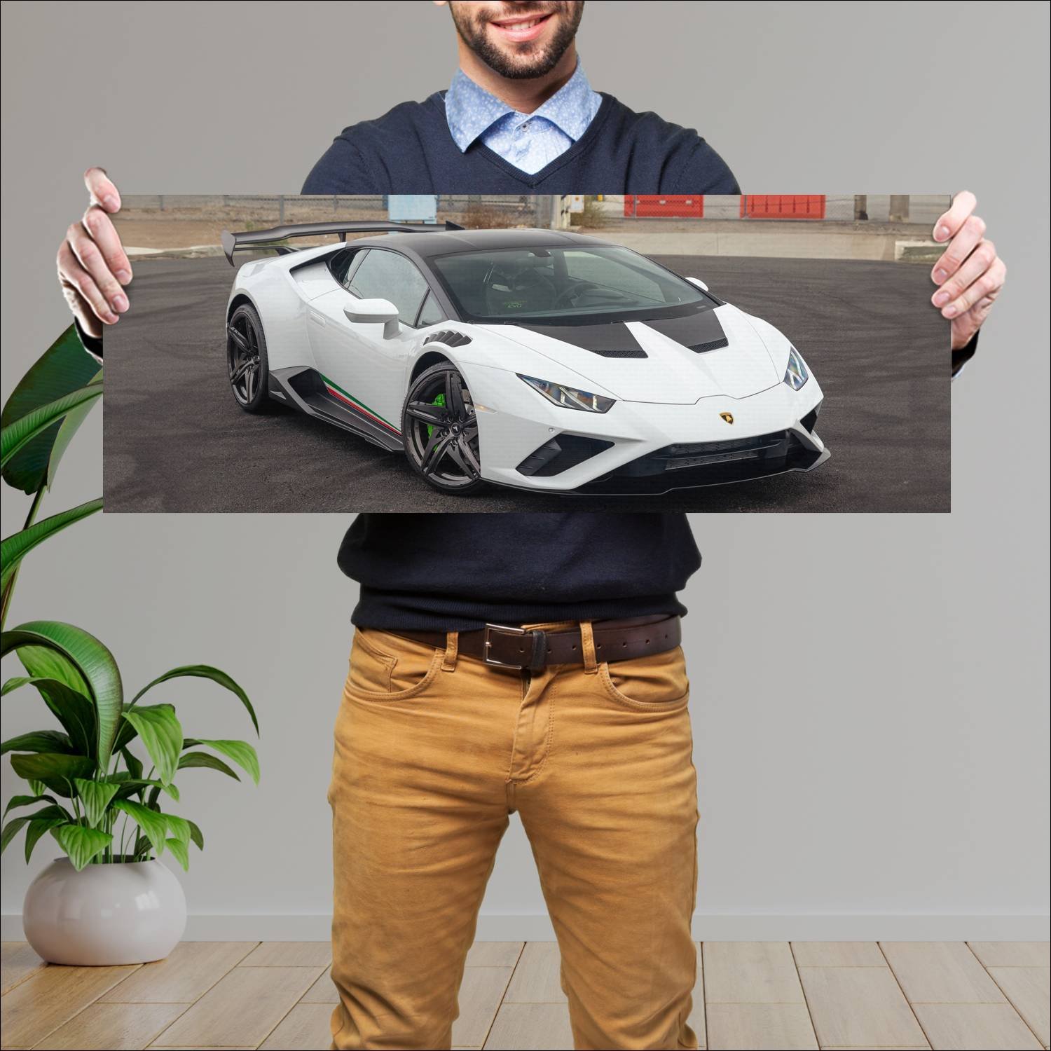 Cuadro grande 30x80cm 2021 lamborghini huracan evo 526 Lamborghini