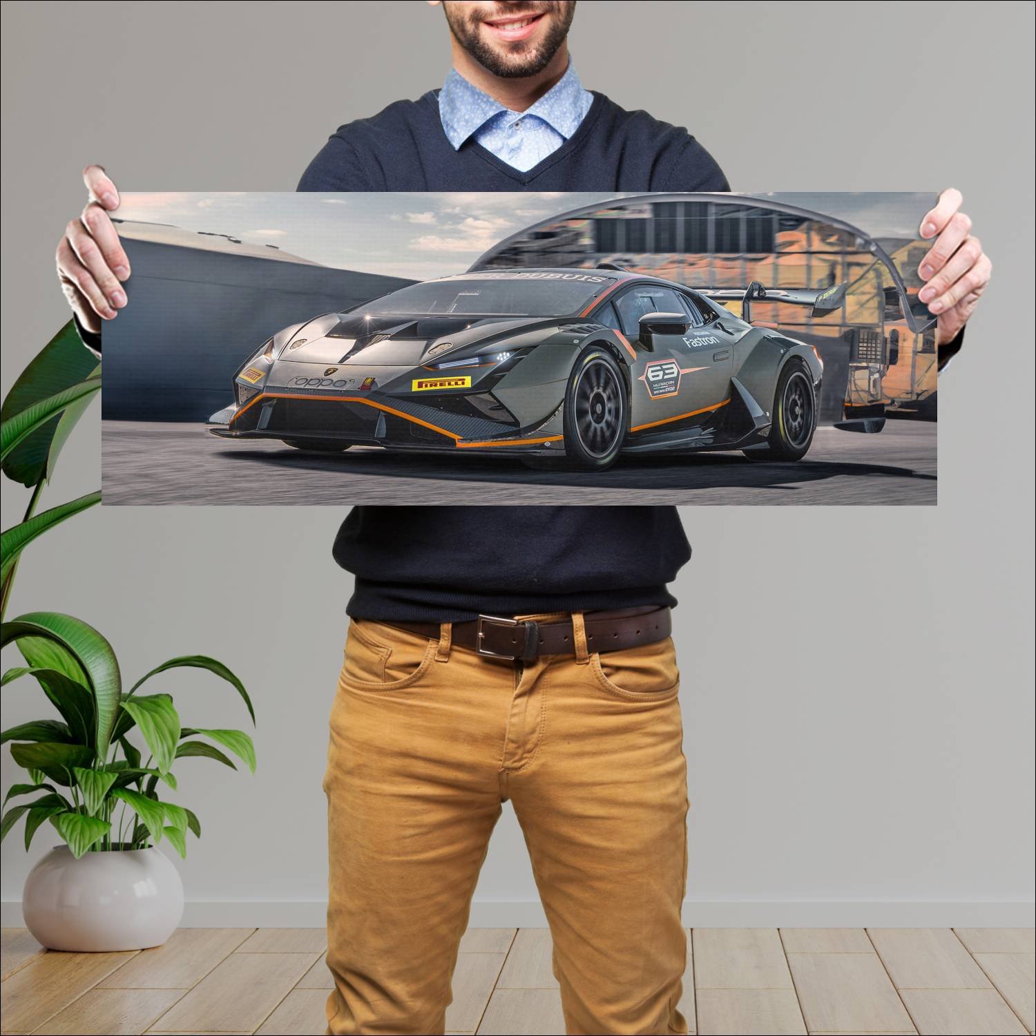 Cuadro grande 30x80cm 2021 lamborghini huracan sup 534 Lamborghini