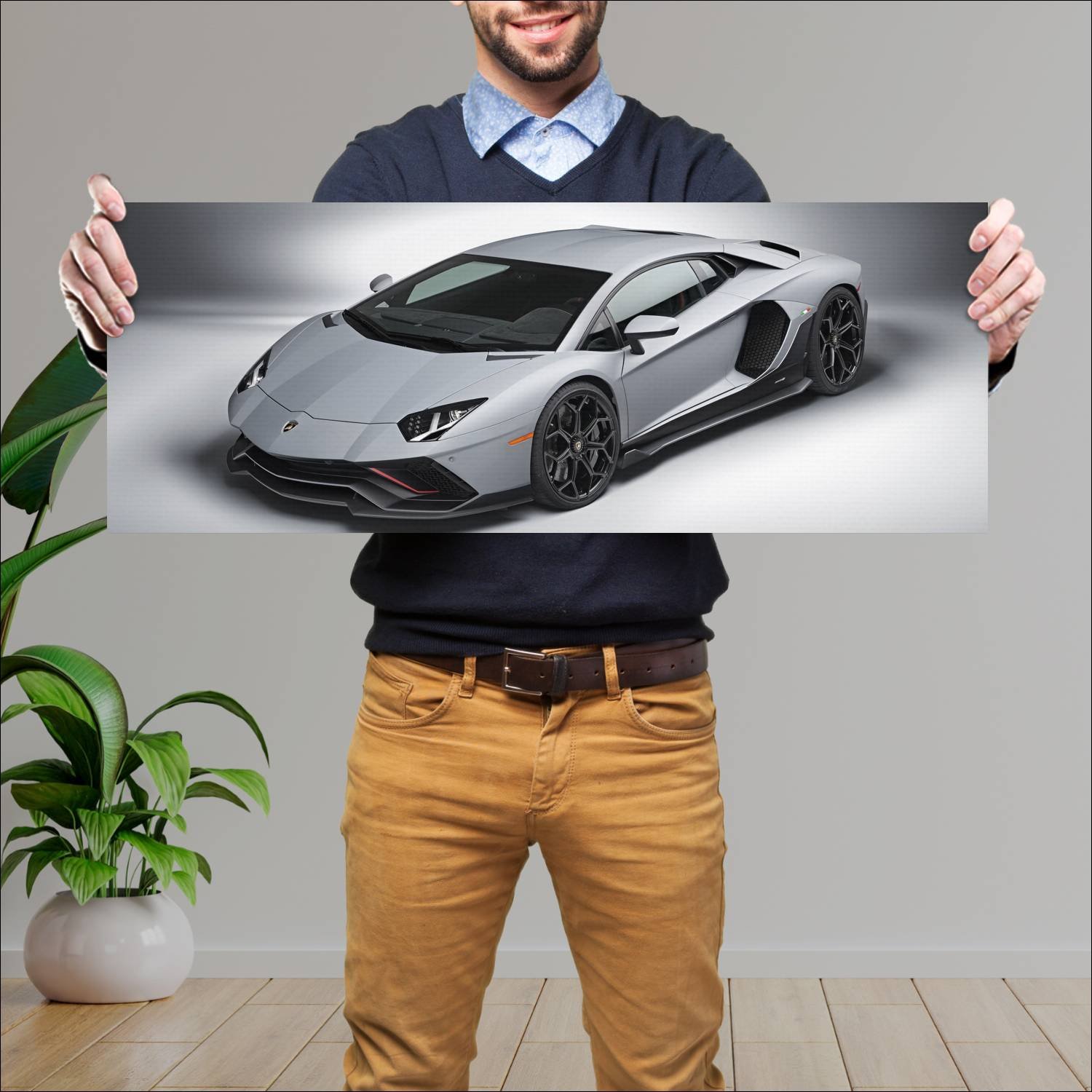 Cuadro grande 30x80cm 2022 lamborghini aventador l 537 Lamborghini