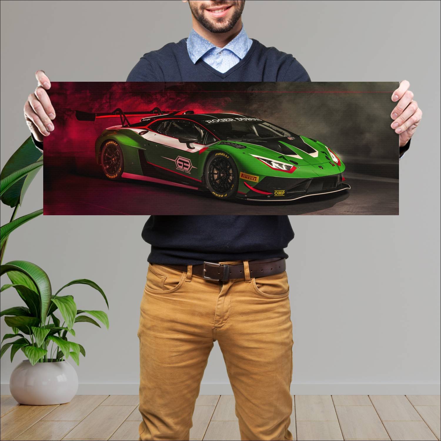 Cuadro grande 30x80cm 2022 lamborghini huracan gt3 539 Lamborghini