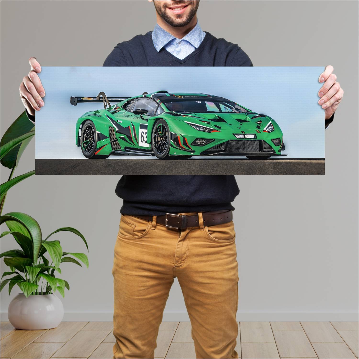 Cuadro grande 30x80cm 2022 lamborghini huracan gt3 540 Lamborghini