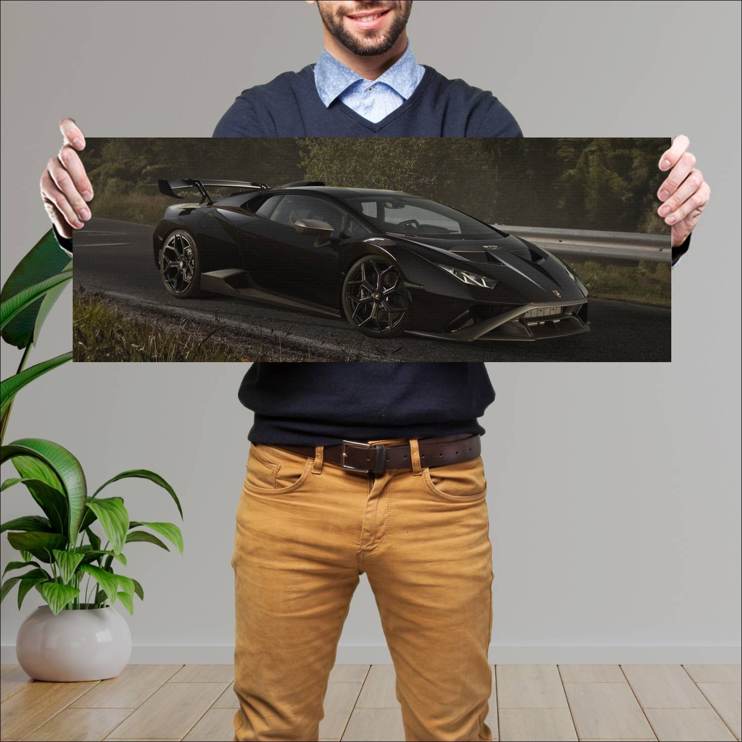 Cuadro grande 30x80cm 2022 lamborghini huracan sto 543 Lamborghini