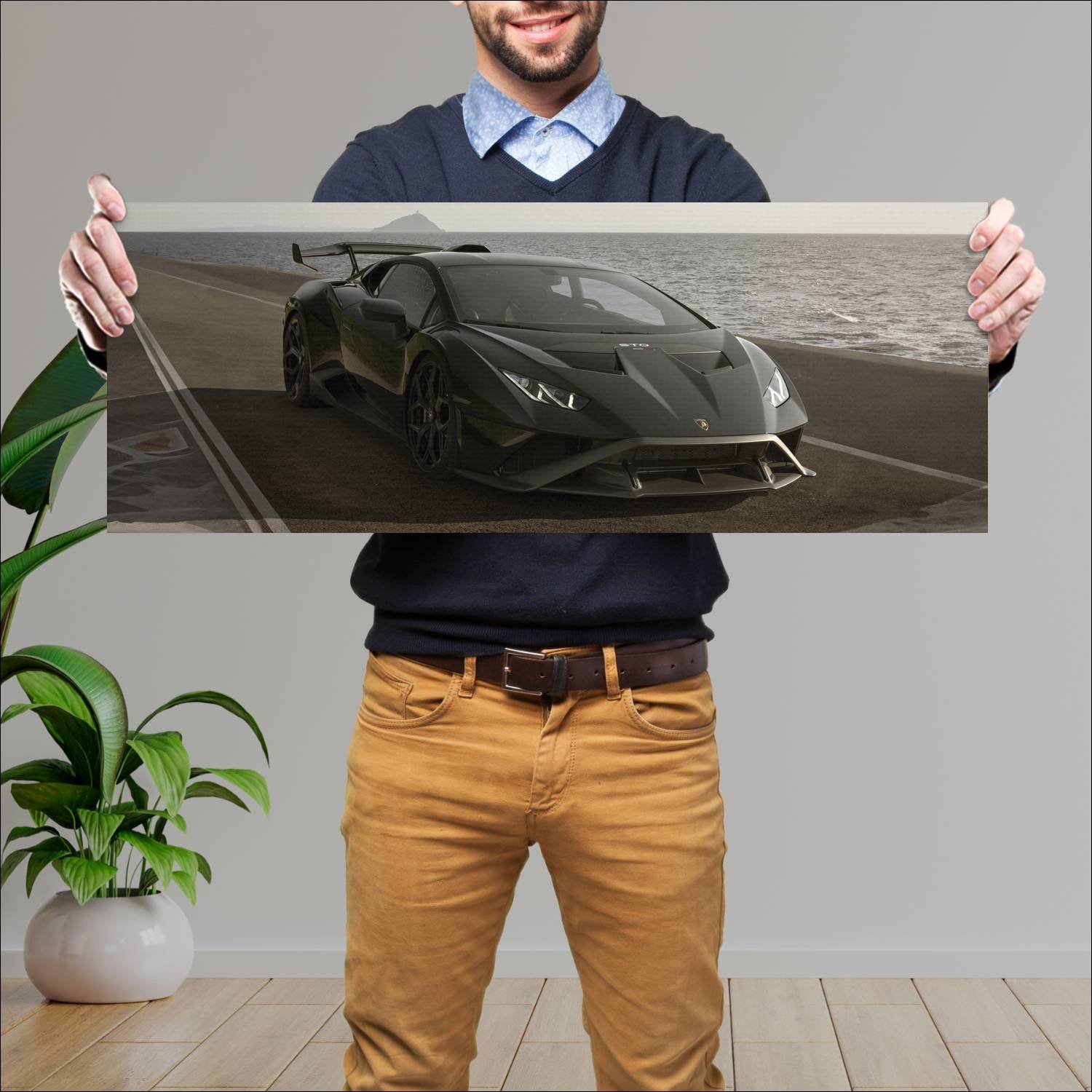 Cuadro grande 30x80cm 2022 lamborghini huracan sto 544 Lamborghini
