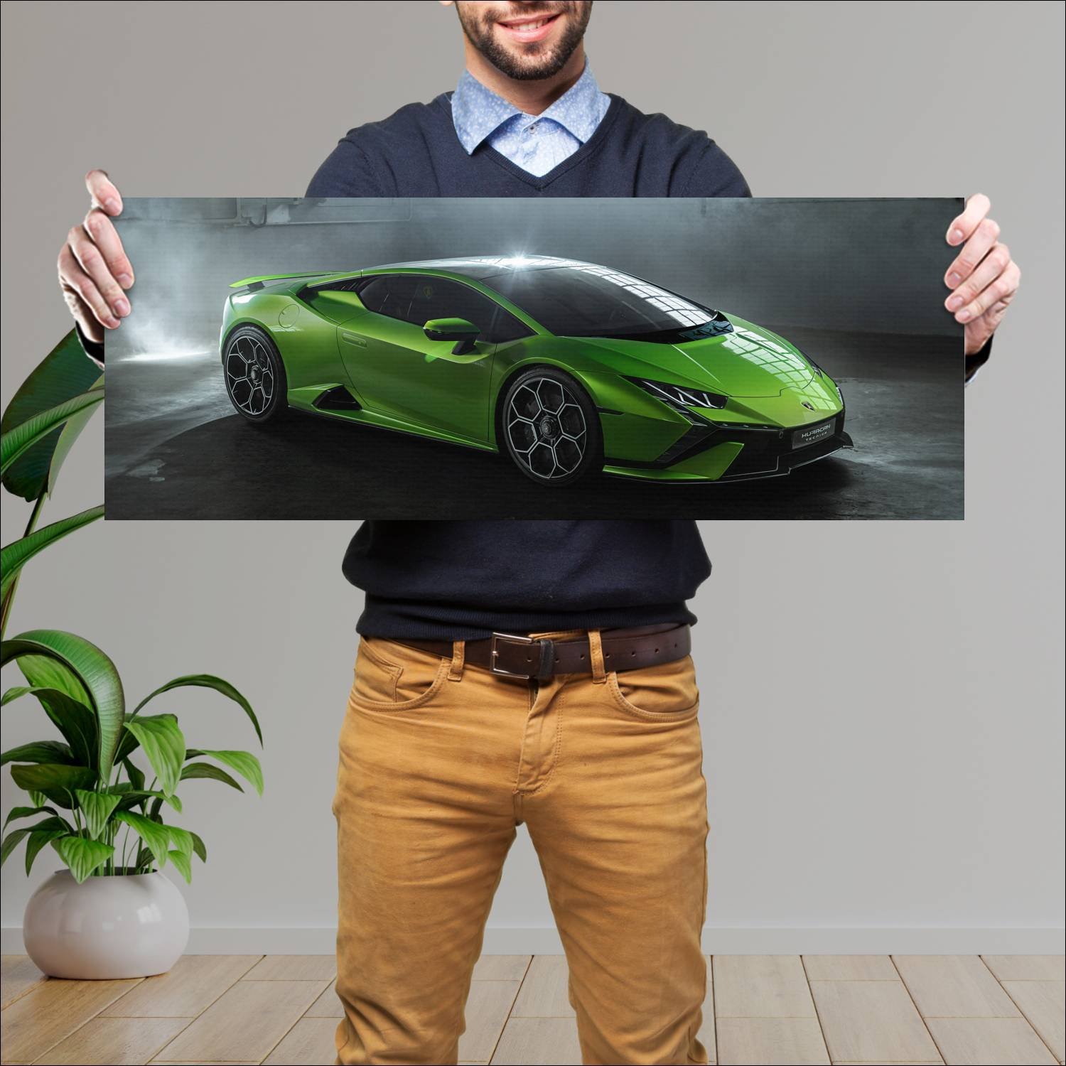 Cuadro grande 30x80cm 2022 lamborghini huracan tec 546 Lamborghini