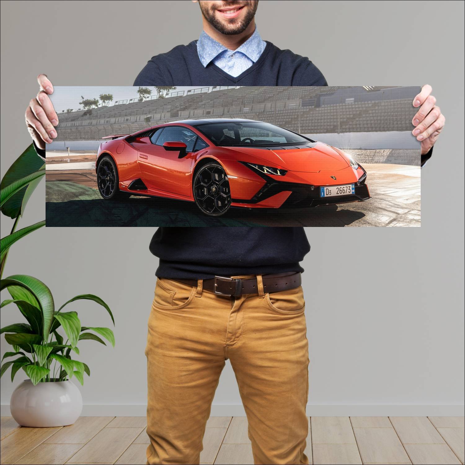 Cuadro grande 30x80cm 2022 lamborghini huracan tec 547 Lamborghini