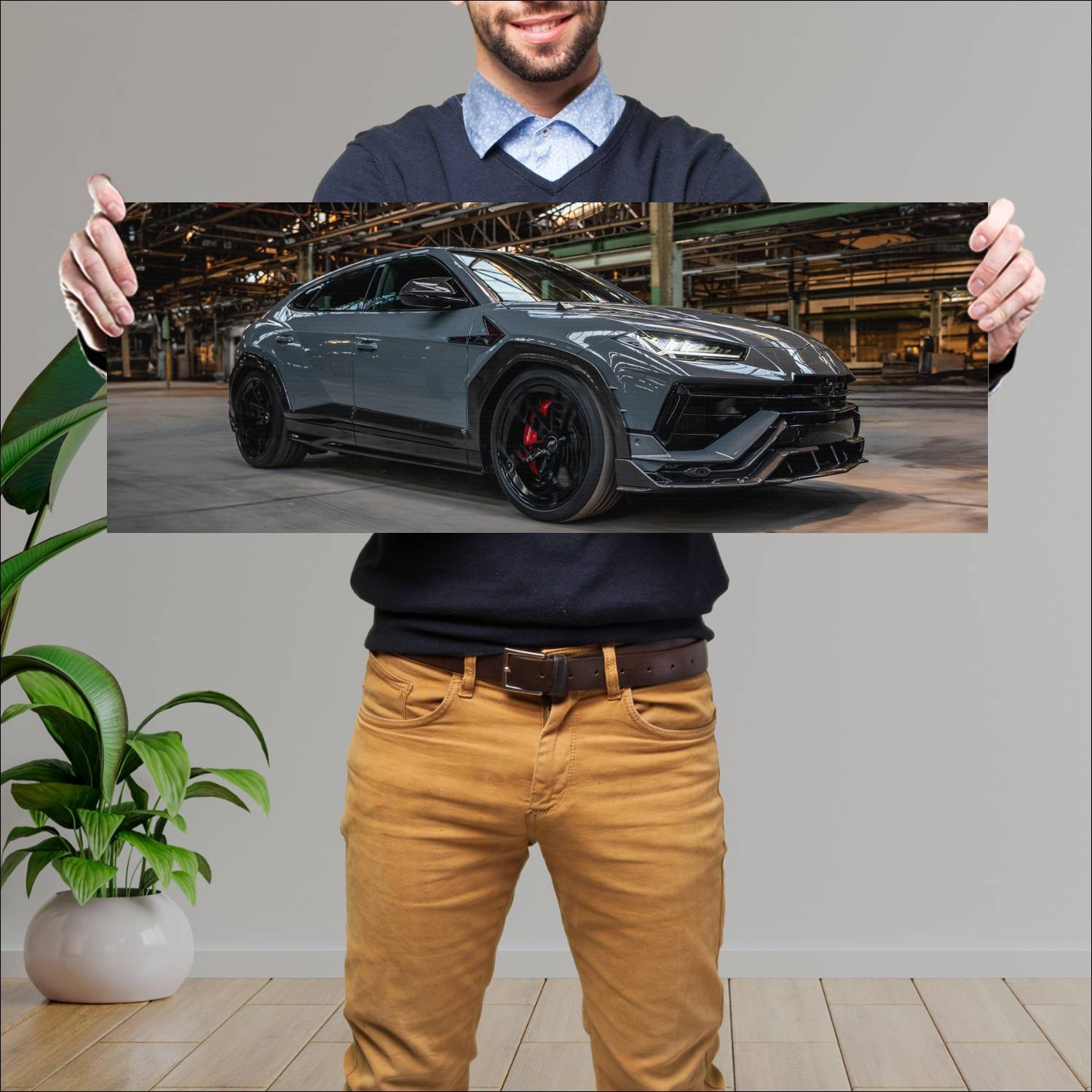 Cuadro grande 30x80cm 2023 abt urus scatenato Lamborghini