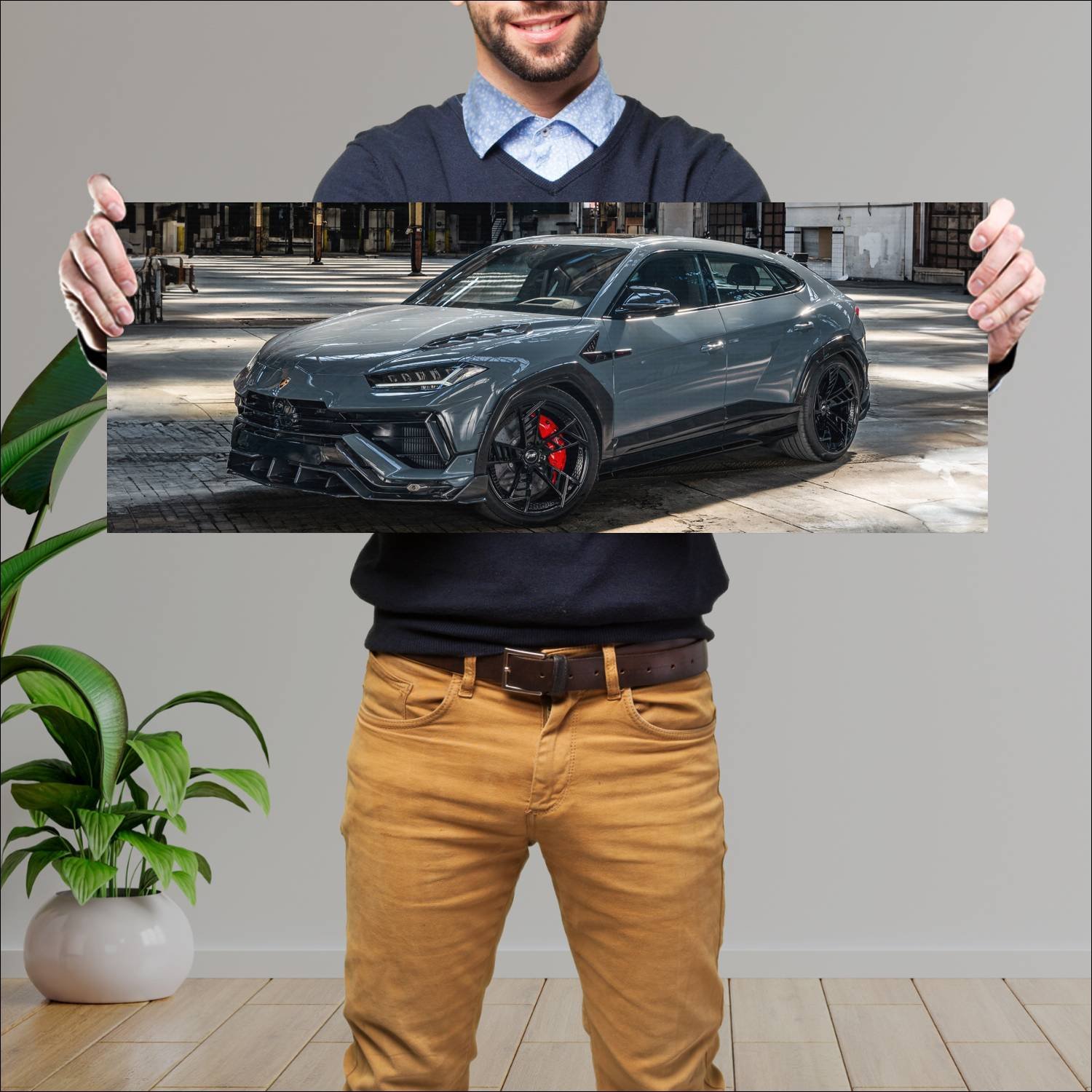 Cuadro grande 30x80cm 2023 abt urus scatenato Lamborghini