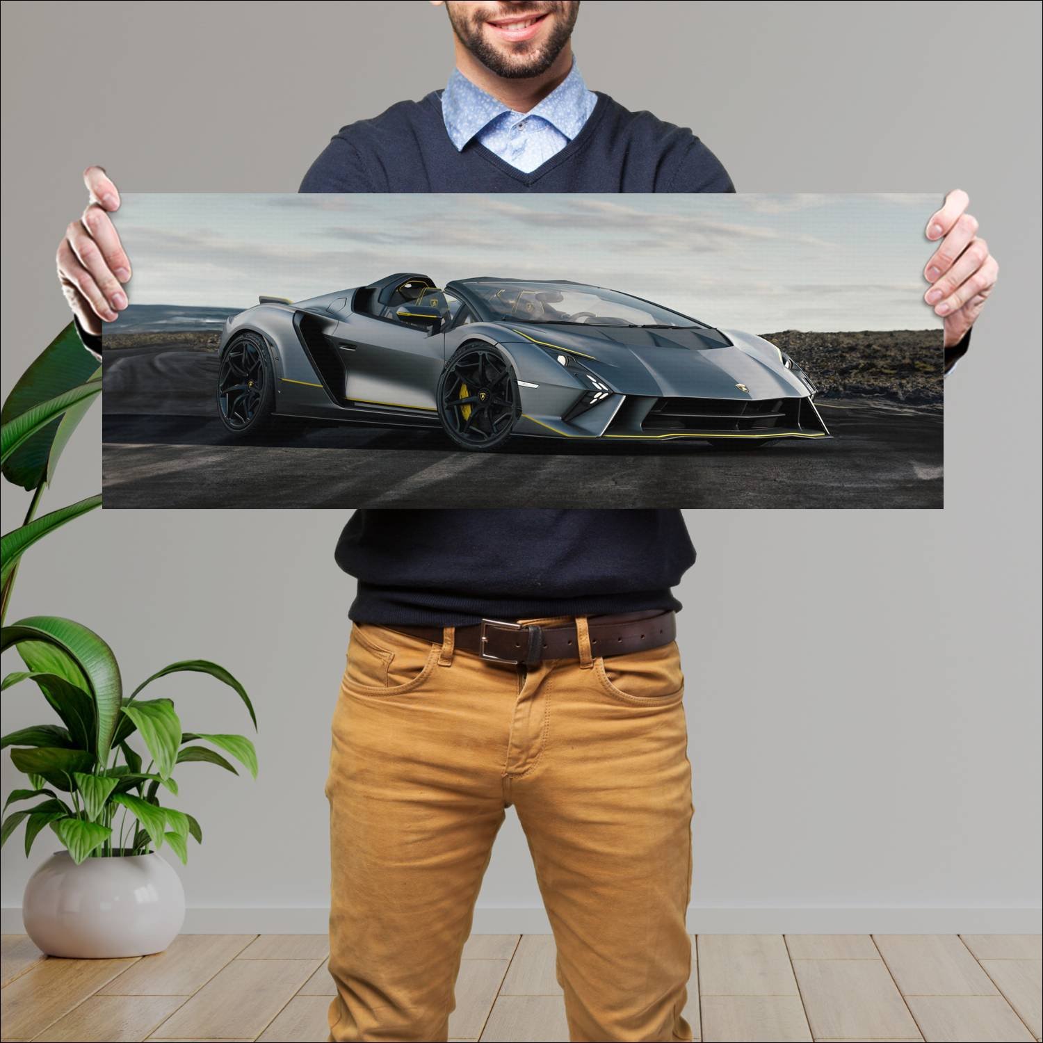 Cuadro grande 30x80cm 2023 lamborghini autentica 1 555 Lamborghini