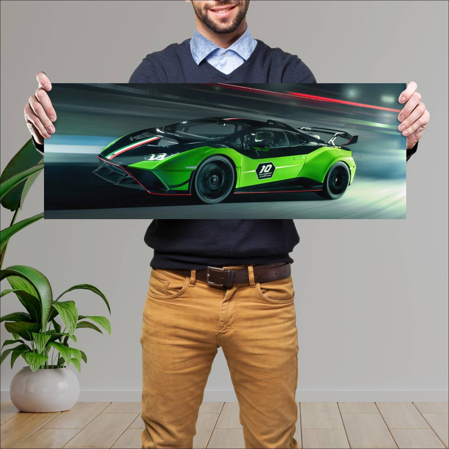 Cuadro grande 30x80cm 2023 lamborghini huracan sto 561 Lamborghini