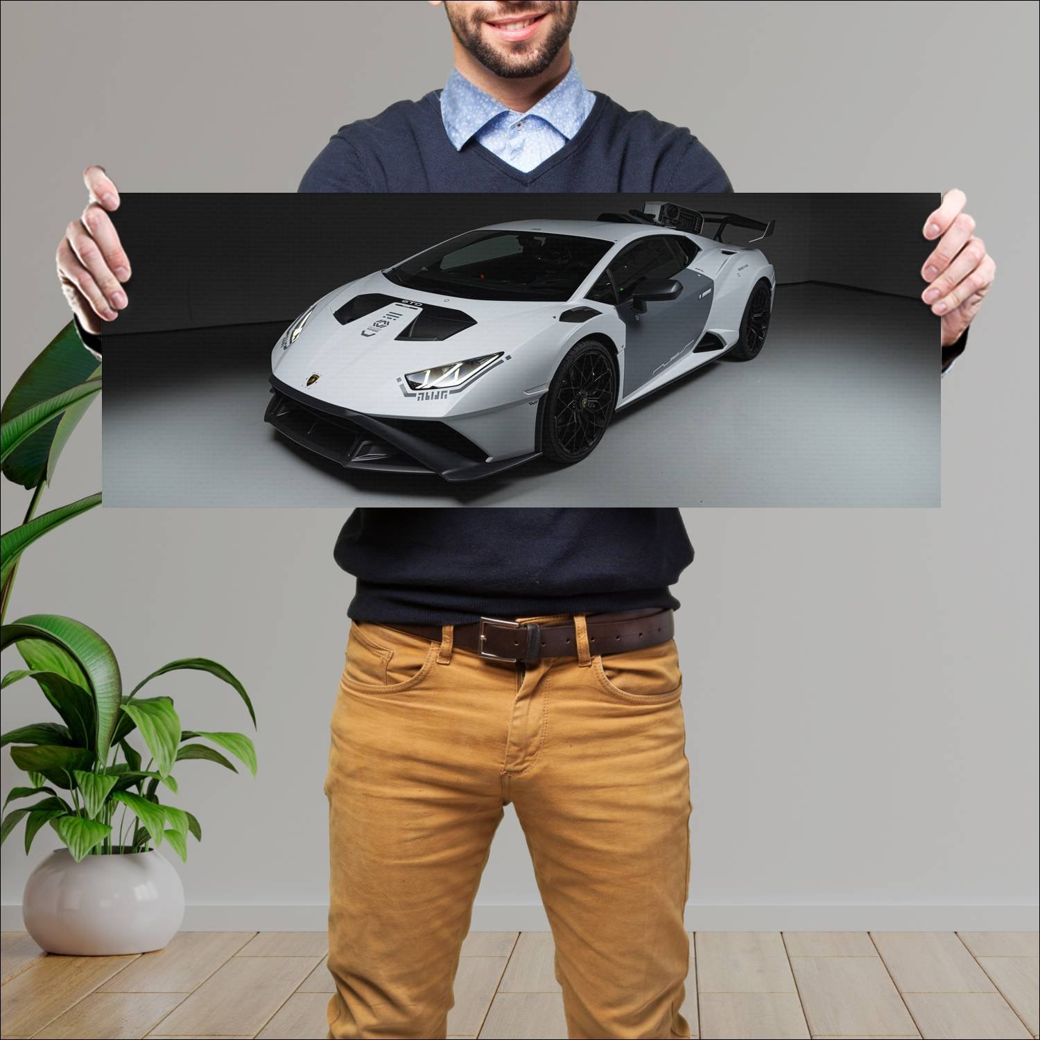 Cuadro grande 30x80cm 2023 lamborghini huracan sto 562 Lamborghini