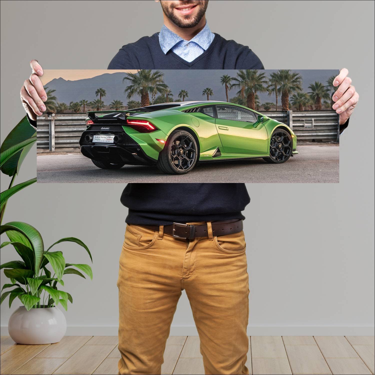 Cuadro grande 30x80cm 2023 lamborghini huracan tec 566 Lamborghini