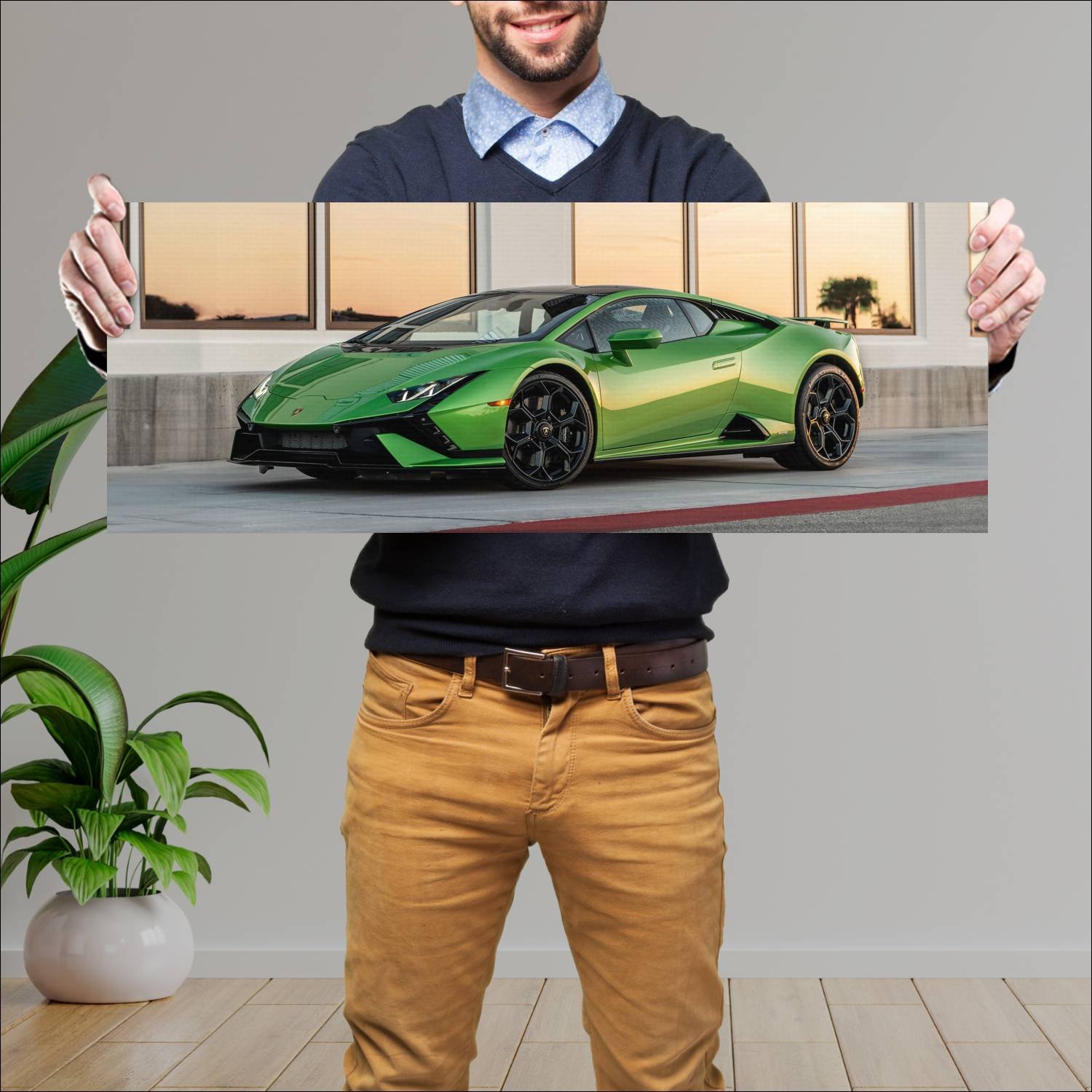 Cuadro grande 30x80cm 2023 lamborghini huracan tec 567 Lamborghini
