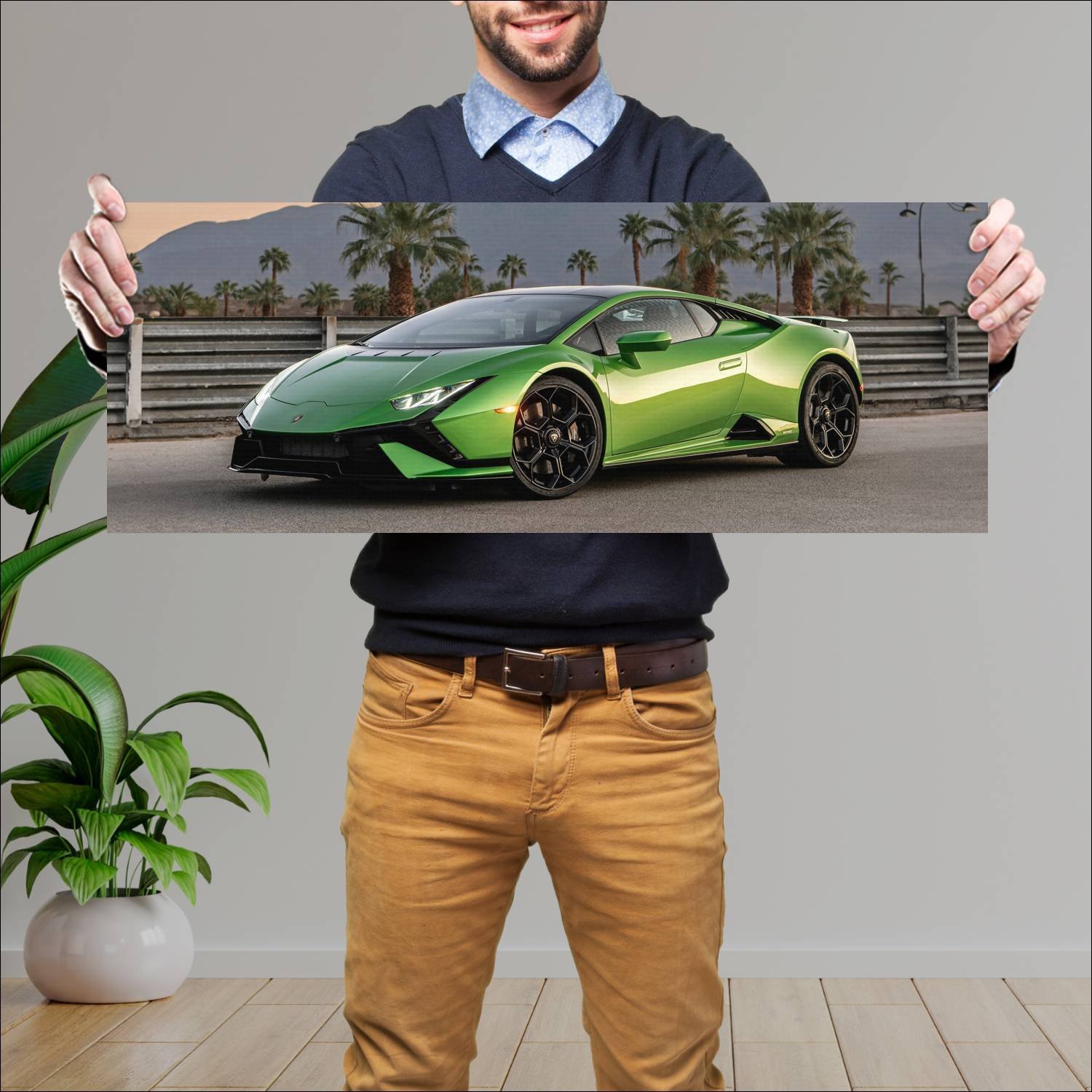 Cuadro grande 30x80cm 2023 lamborghini huracan tec 568 Lamborghini