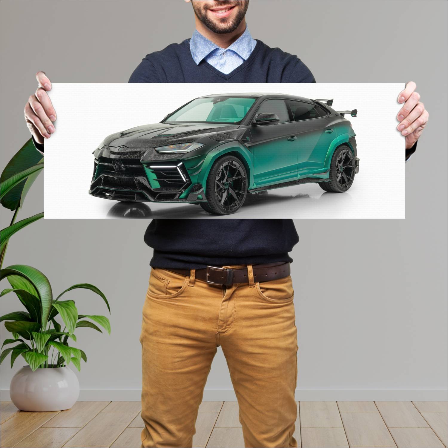 Cuadro grande 30x80cm 2023 mansory venatus s auto 584 Lamborghini