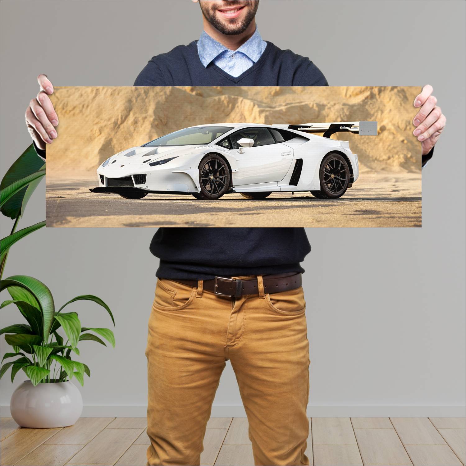 Cuadro grande 30x80cm 2023 zyrus lp1200 strada 118 585 Lamborghini