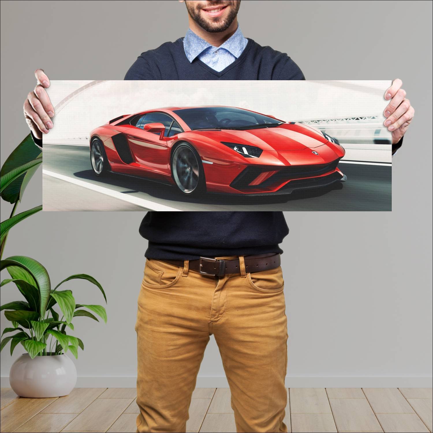 Cuadro grande 30x80cm lamborghini Lamborghini